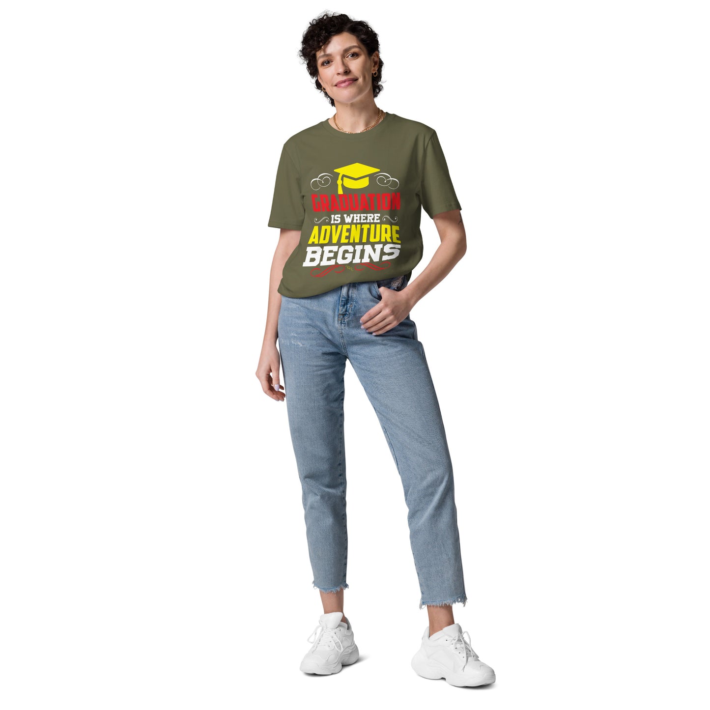 ADVENTURE BEGINS Unisex organic cotton t-shirt