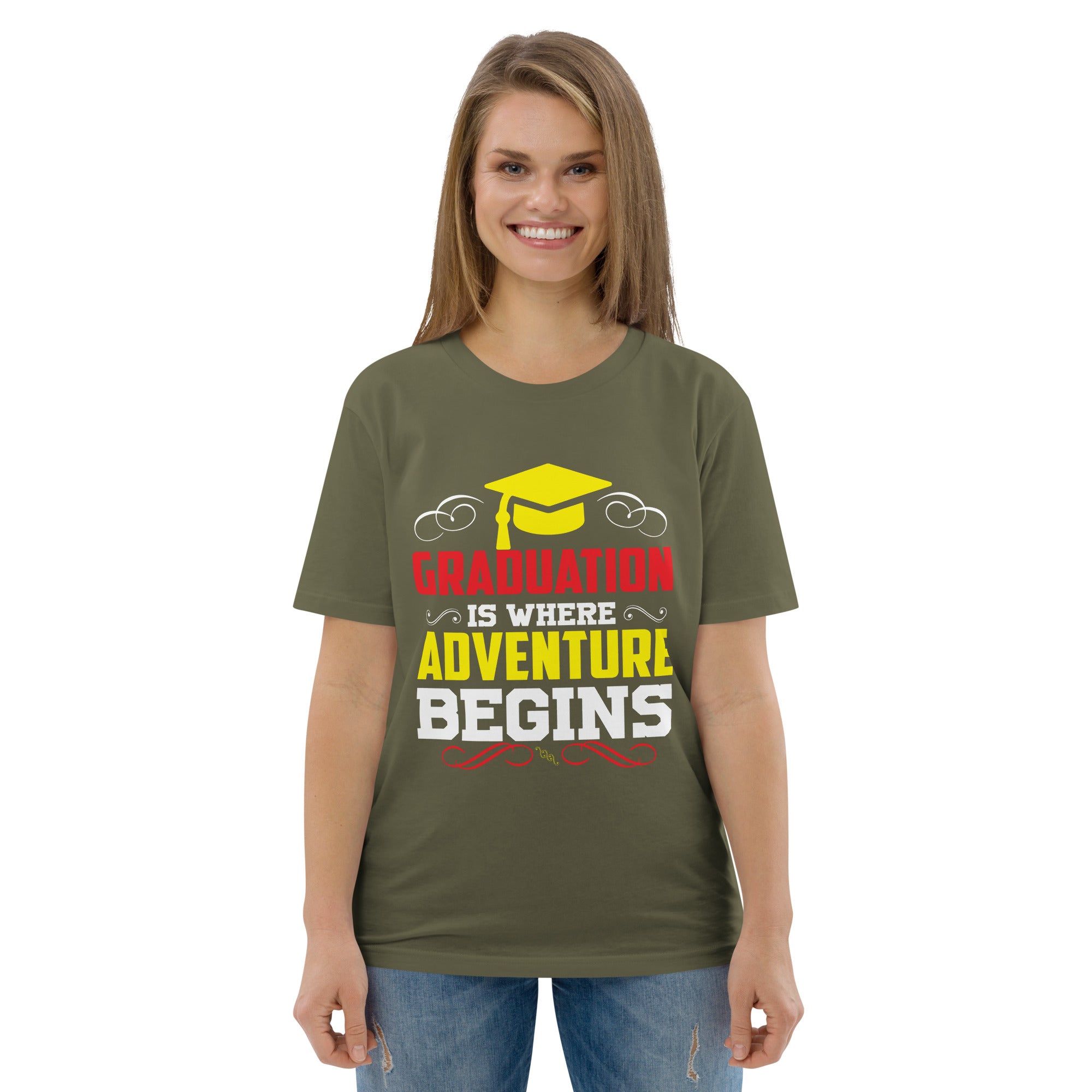 ADVENTURE BEGINS unisex t-shirt