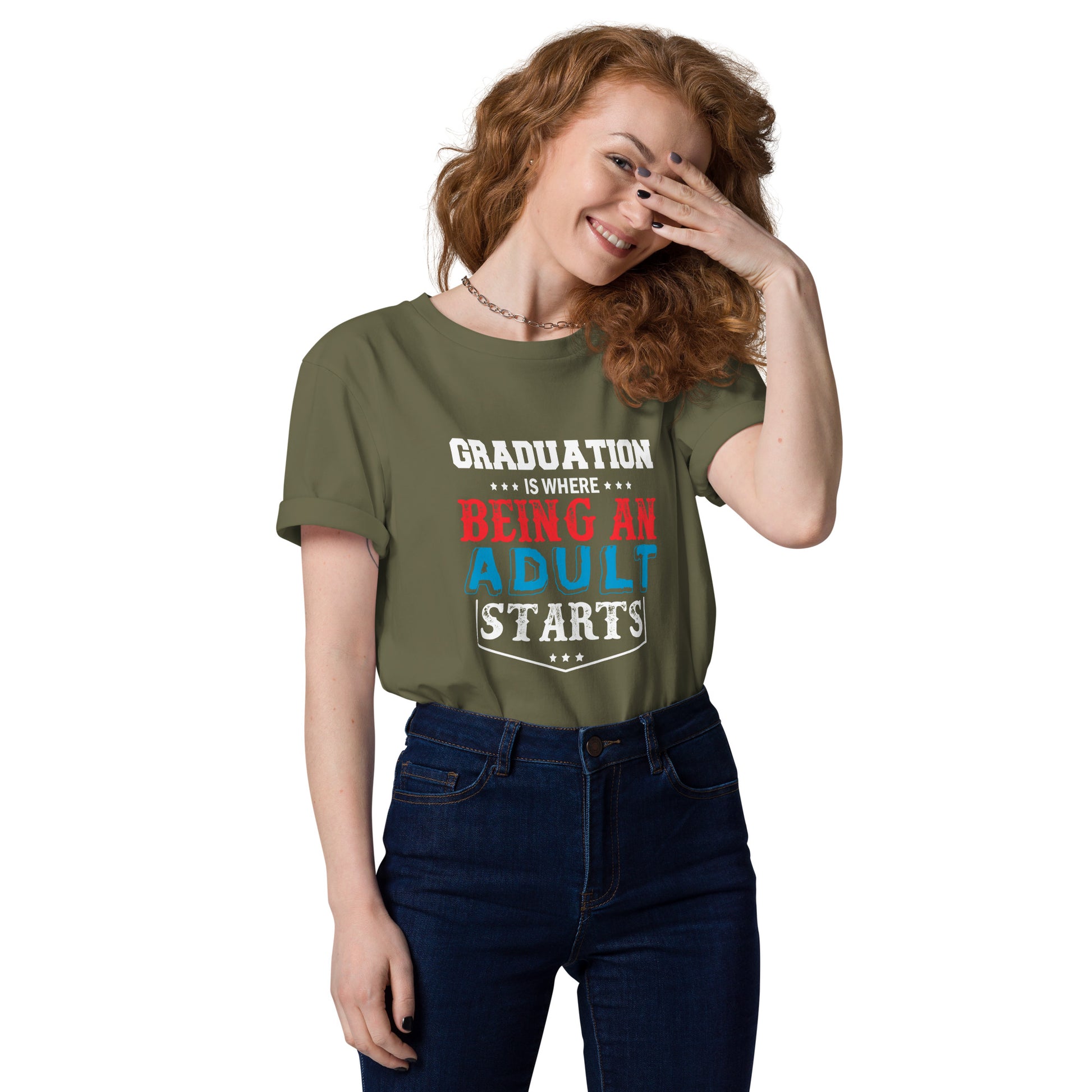 ADULTING BEGINS Unisex organic cotton t-shirt