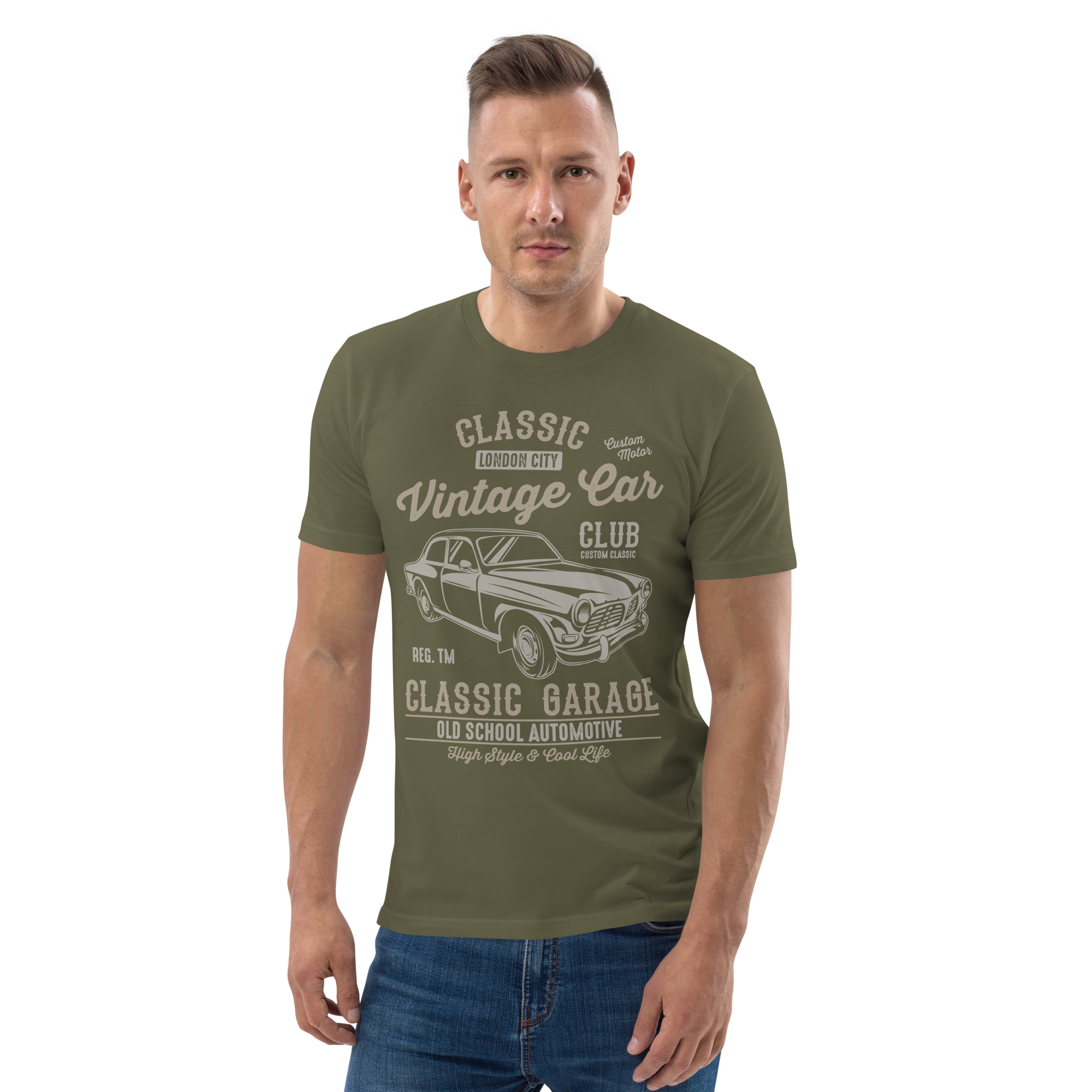 LONDON VINTAGE CAR Unisex organic cotton t-shirt