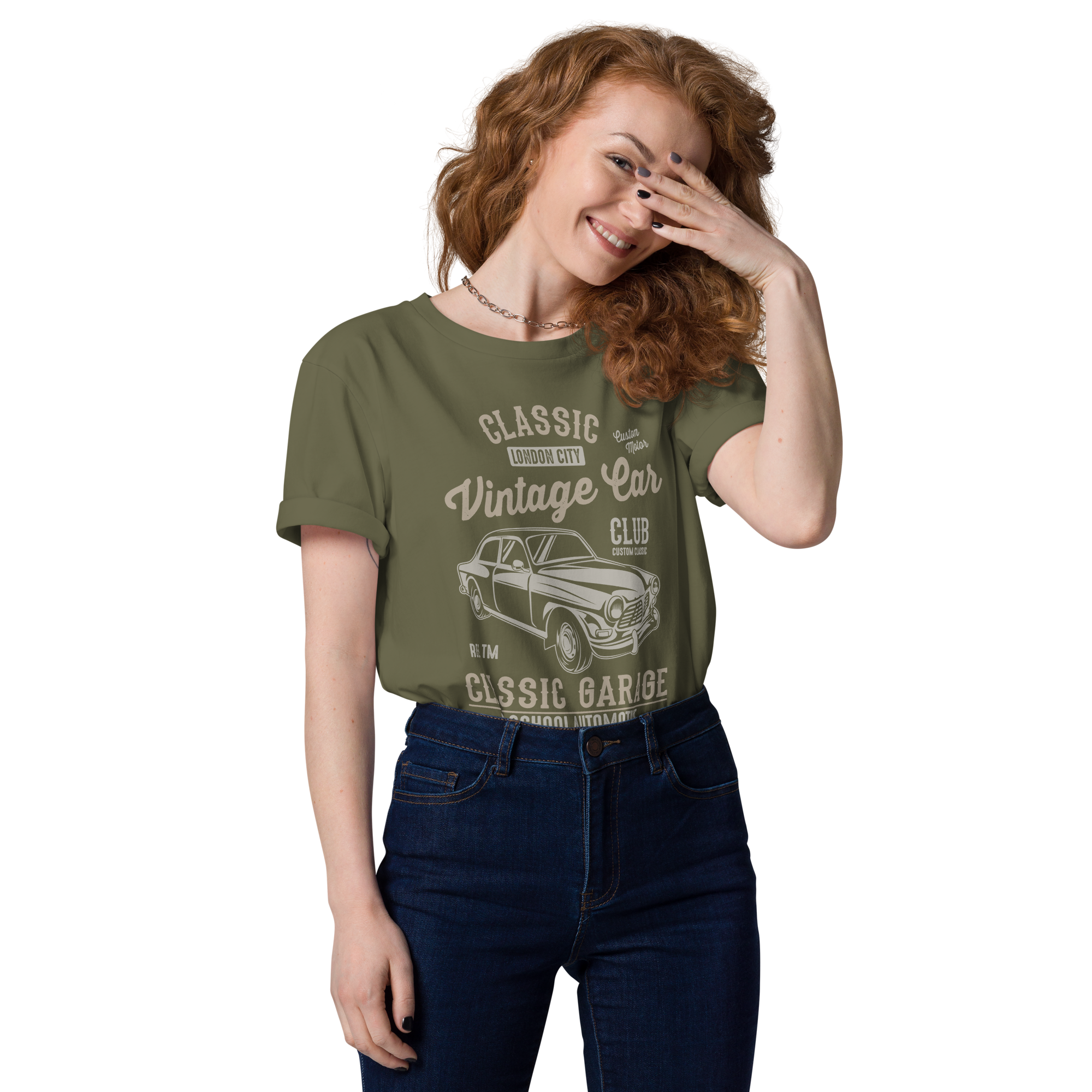 LONDON VINTAGE CAR Unisex organic cotton t-shirt