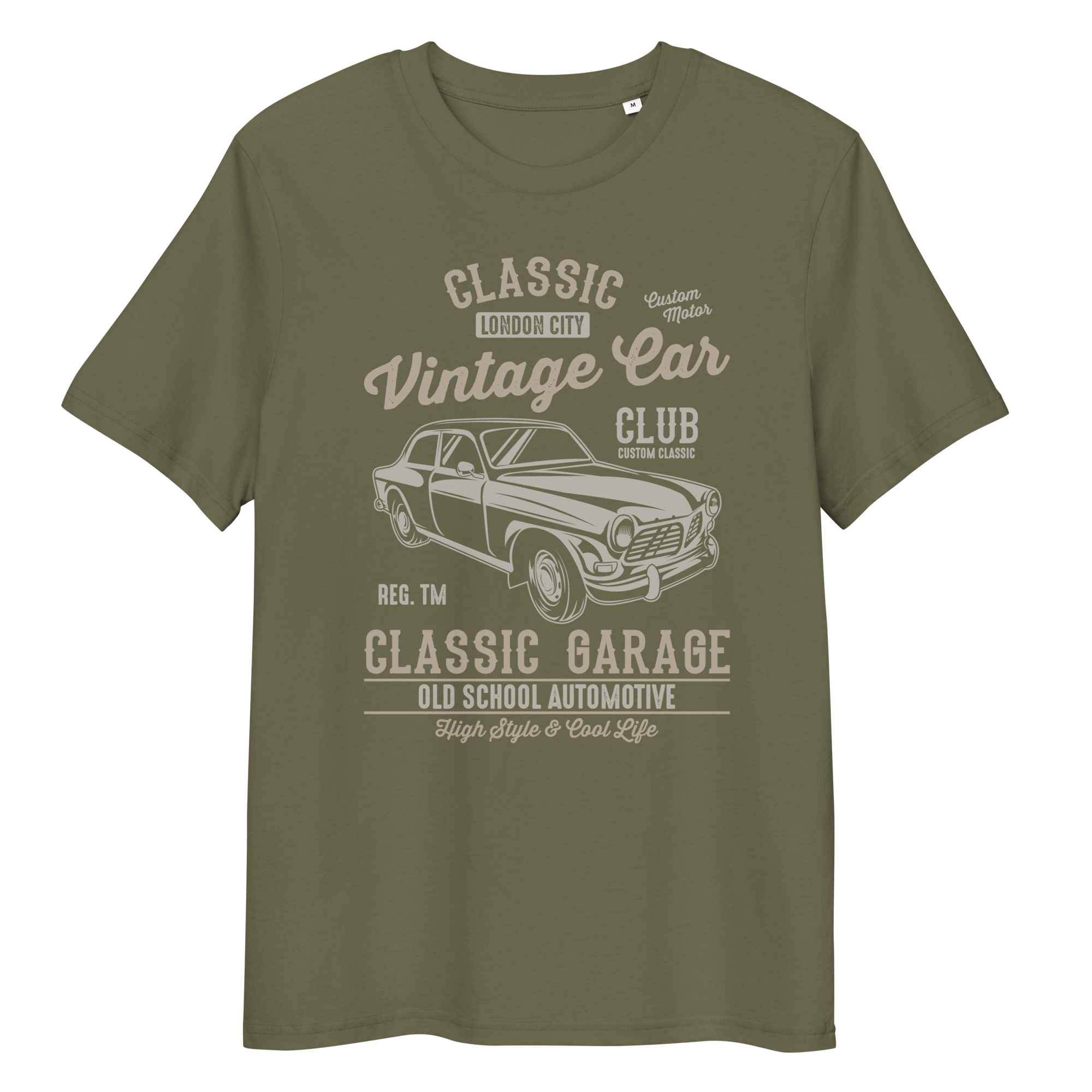 LONDON VINTAGE CAR Unisex organic cotton t-shirt