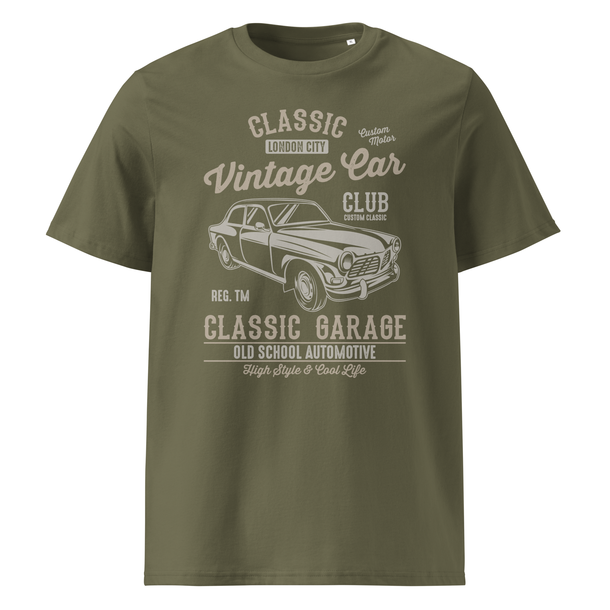 LONDON VINTAGE CAR Unisex-T-Shirt aus Bio-Baumwolle