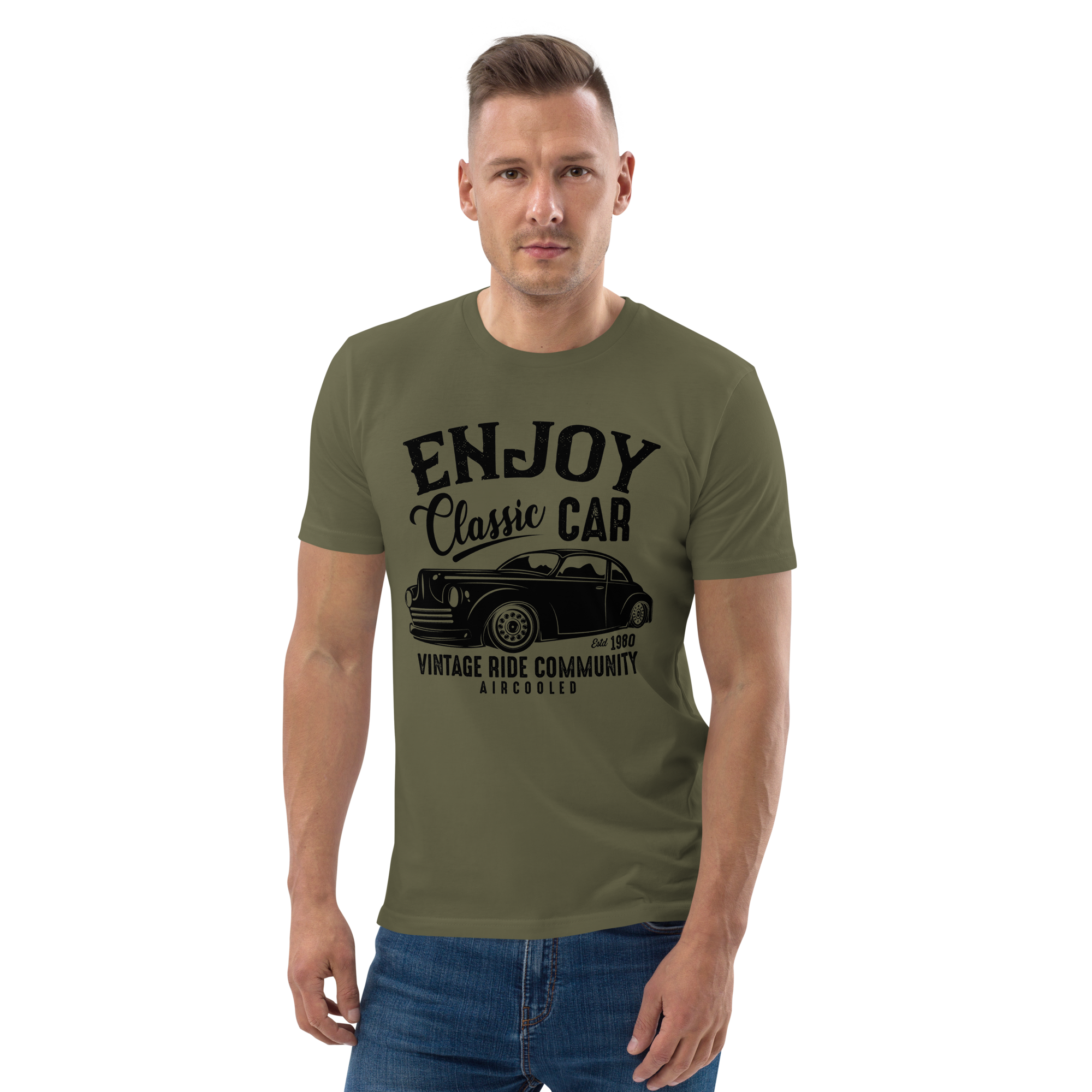 ENJOY CLASSIC CAR Unisex T-Shirt aus Bio-Baumwolle