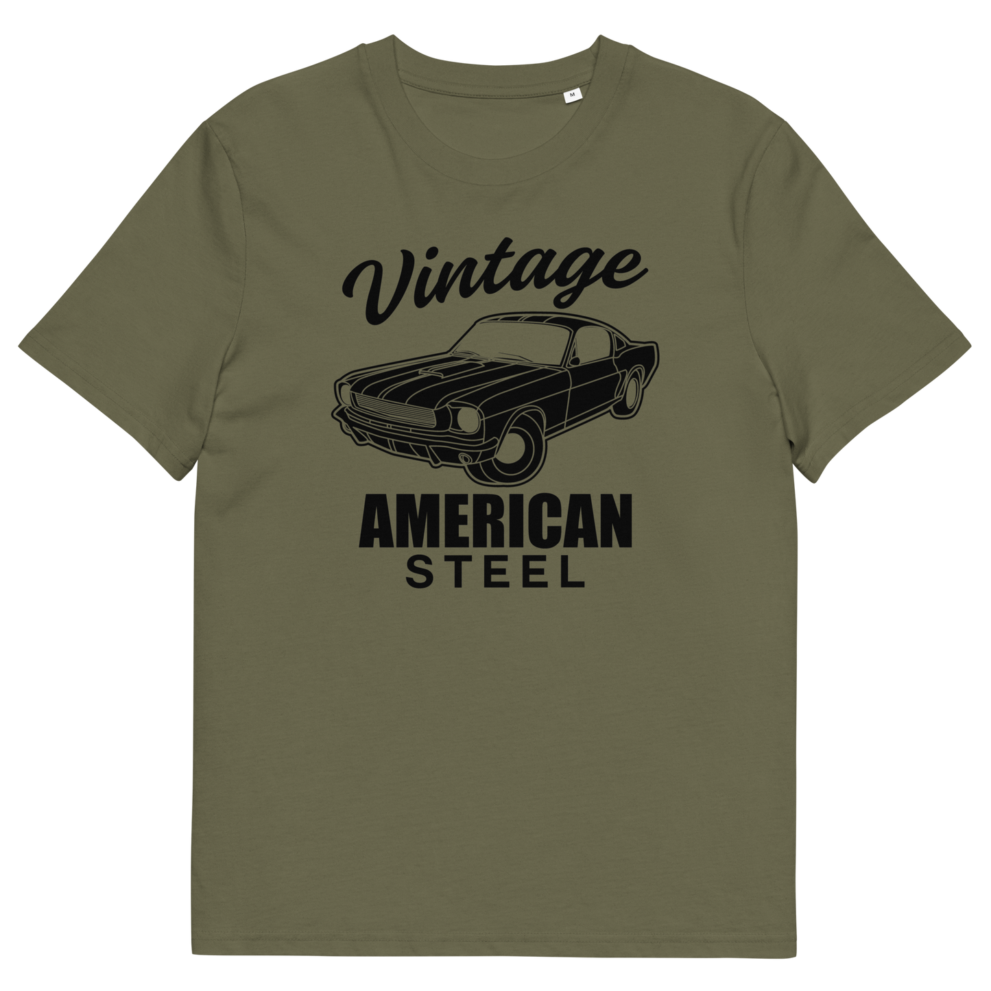 VINTAGE AMERICAN STEEL Unisex organic cotton t-shirt