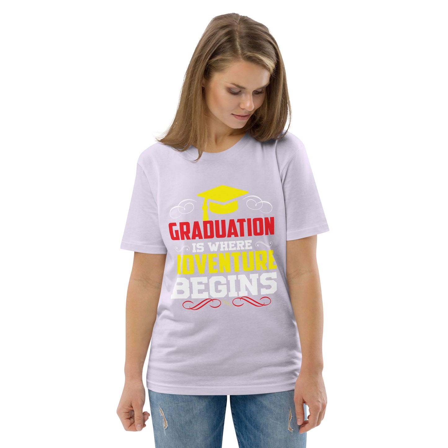 ADVENTURE BEGINS Unisex organic cotton t-shirt