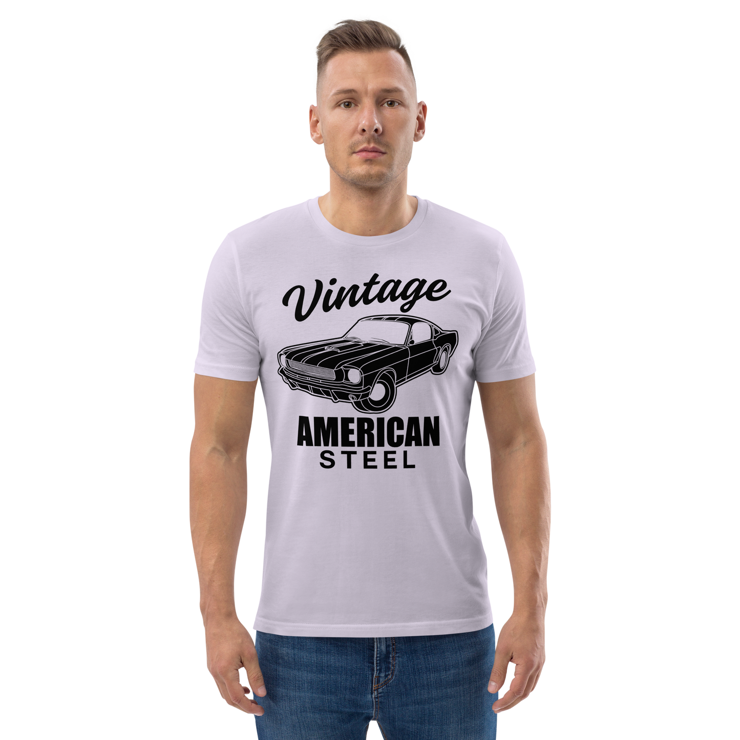 VINTAGE AMERICAN STEEL Unisex organic cotton t-shirt