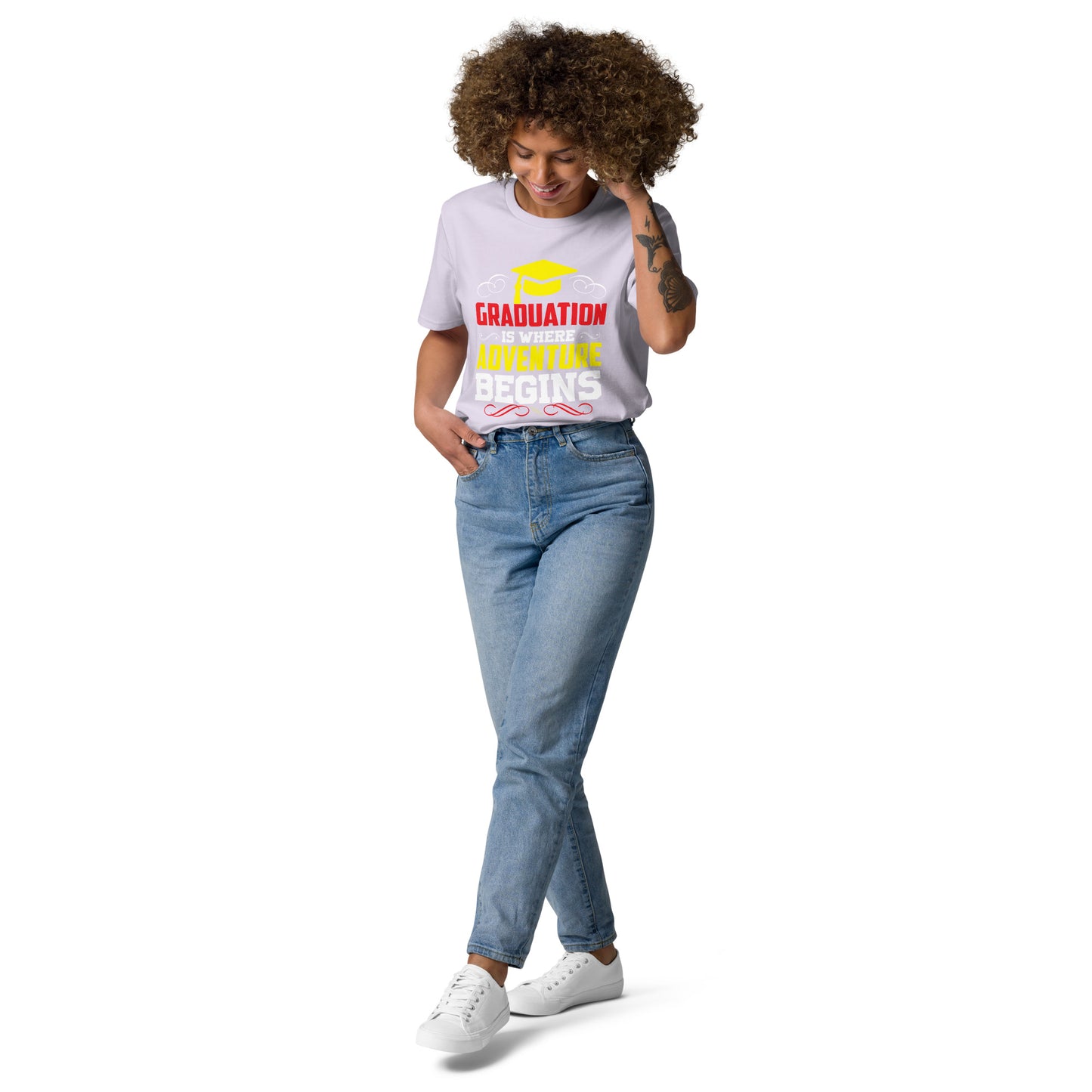 ADVENTURE BEGINS Unisex organic cotton t-shirt