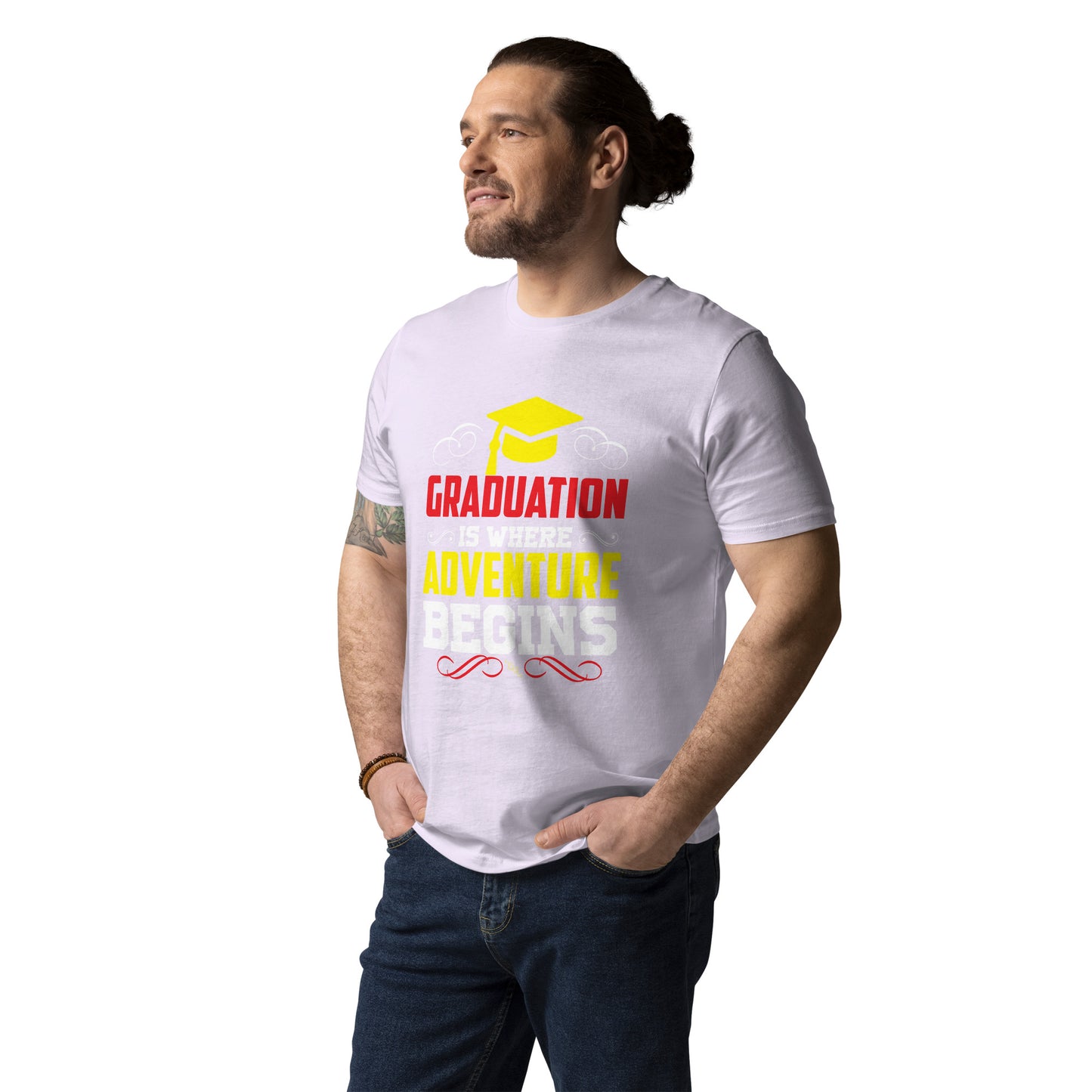 ADVENTURE BEGINS Unisex organic cotton t-shirt