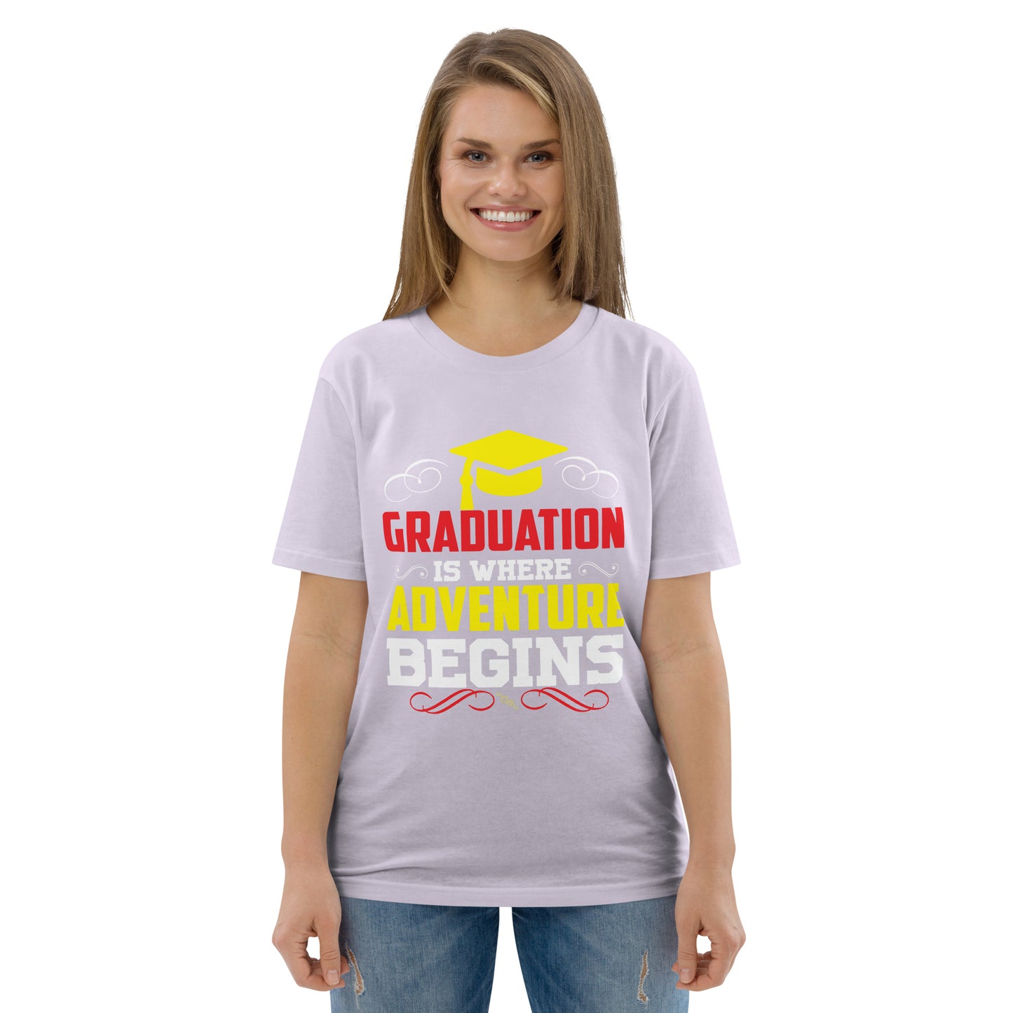 ADVENTURE BEGINS Unisex organic cotton t-shirt