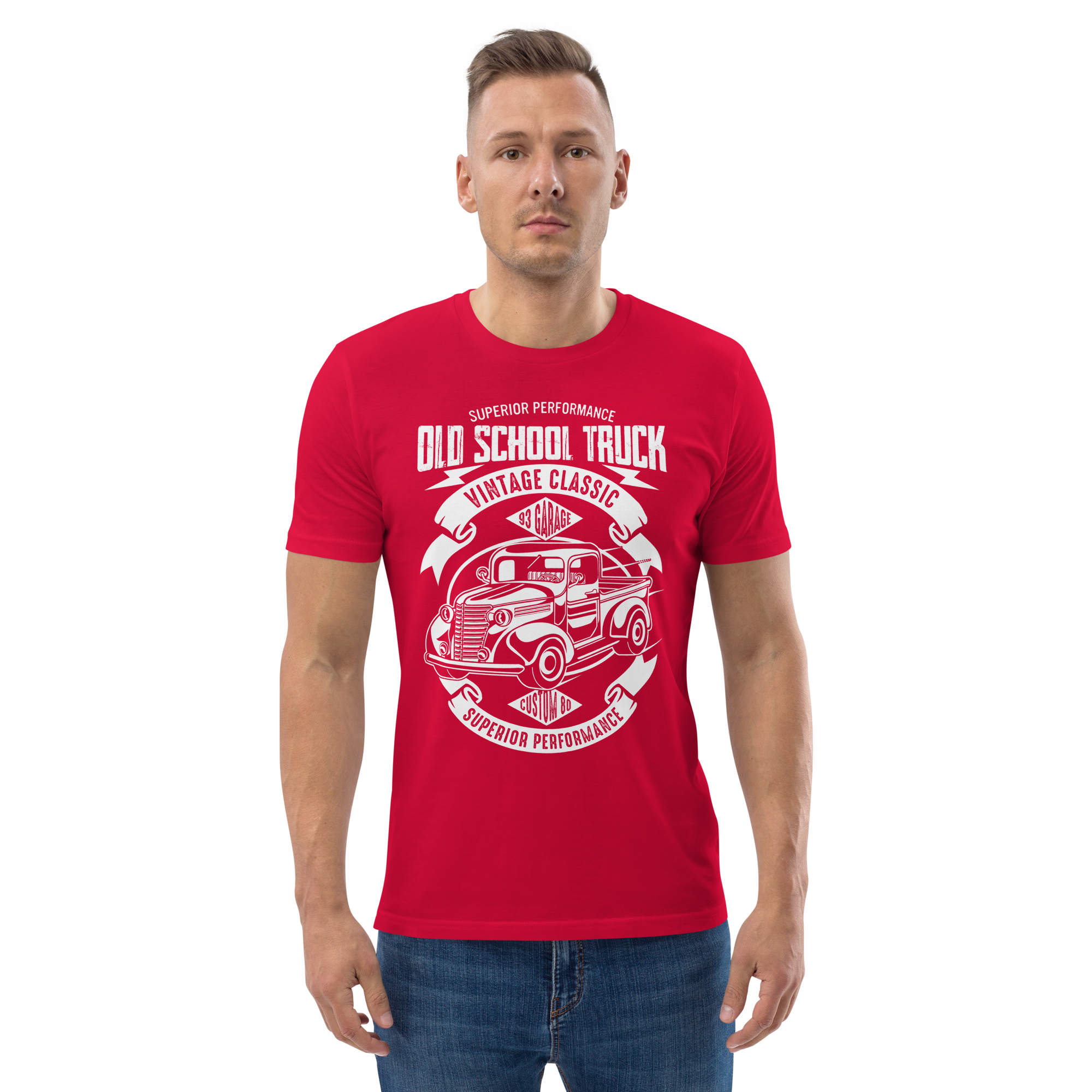 OLD SCHOOL TRUCK Unisex-T-Shirt aus Bio-Baumwolle