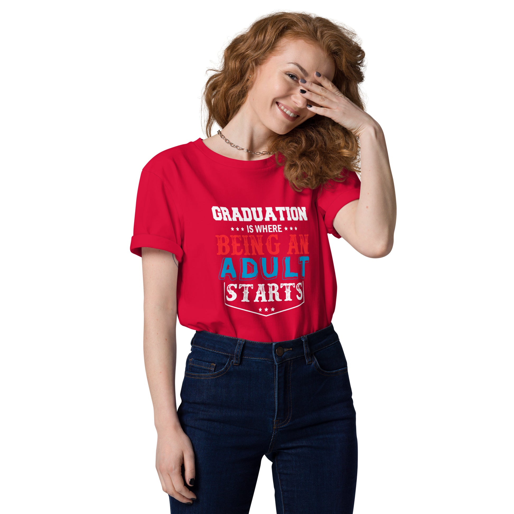 ADULTING BEGINS Unisex organic cotton t-shirt