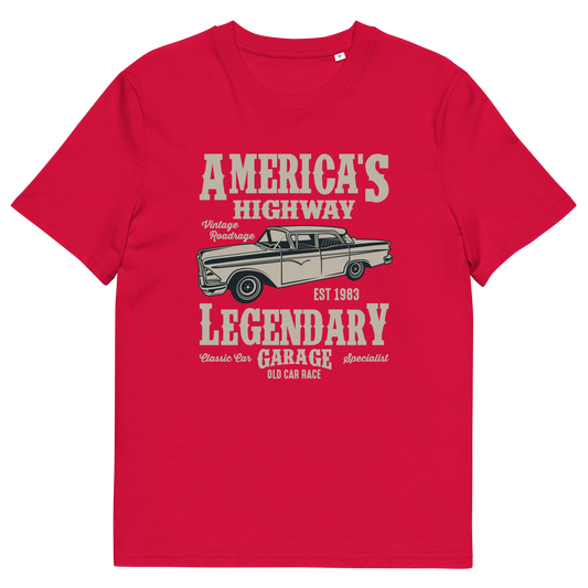 AMERICA'S HIGHWAY Unisex organic cotton t-shirt