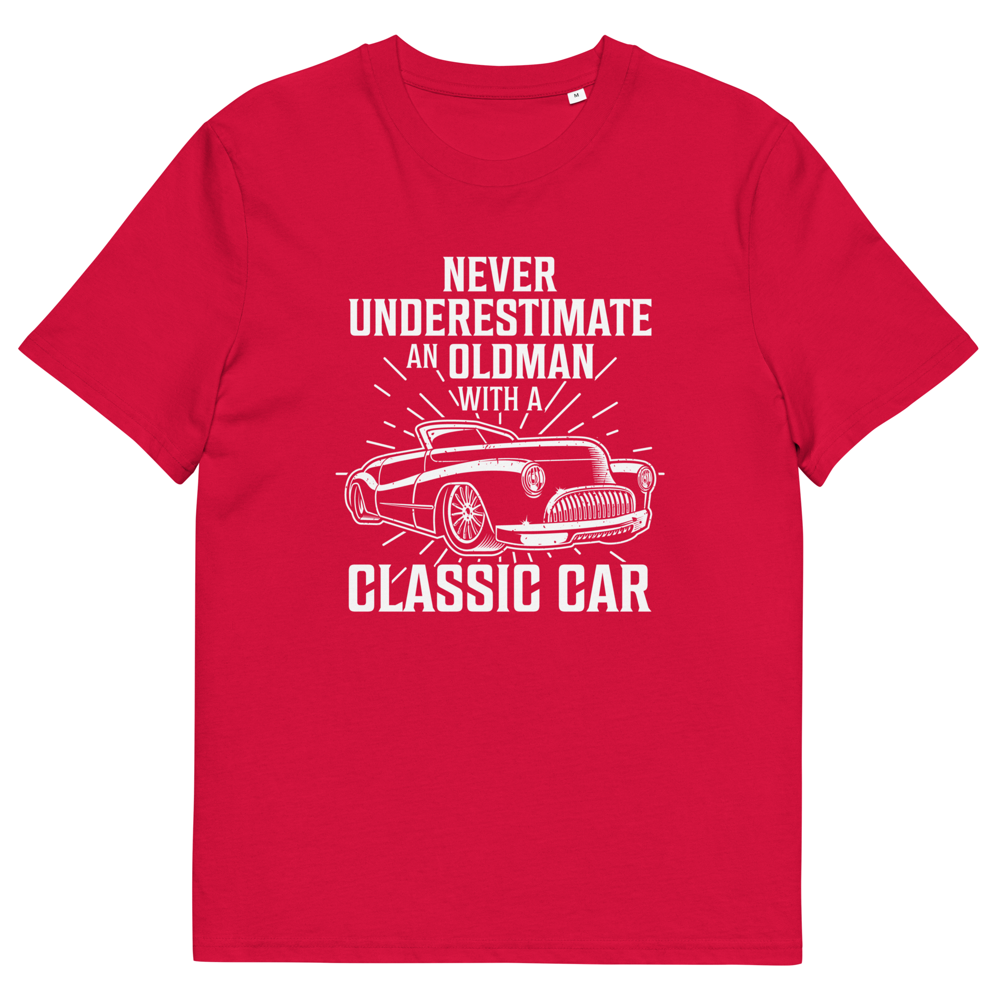 OLDMAN WITH A CLASSIC CAR unisex t-shirt