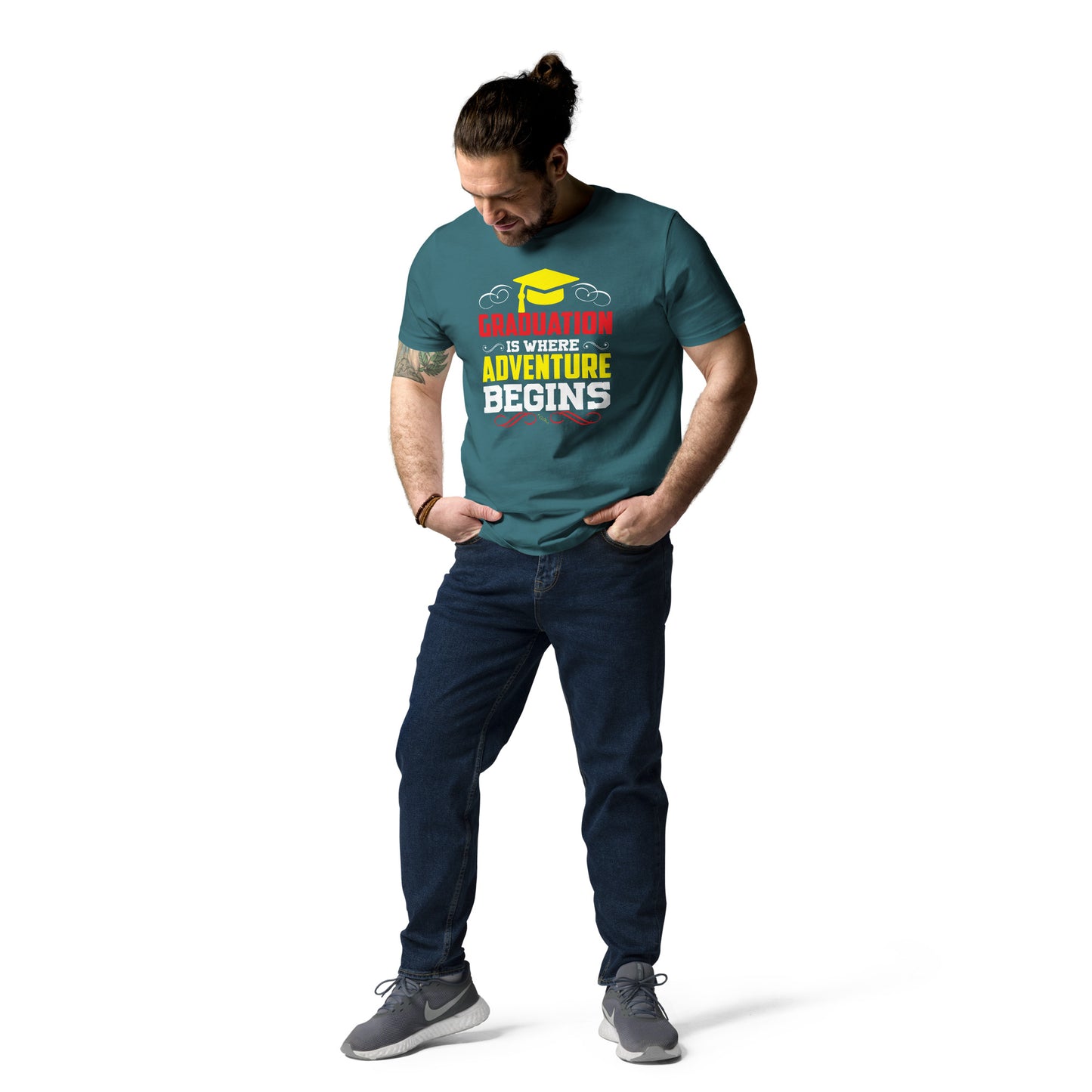 ADVENTURE BEGINS Unisex organic cotton t-shirt