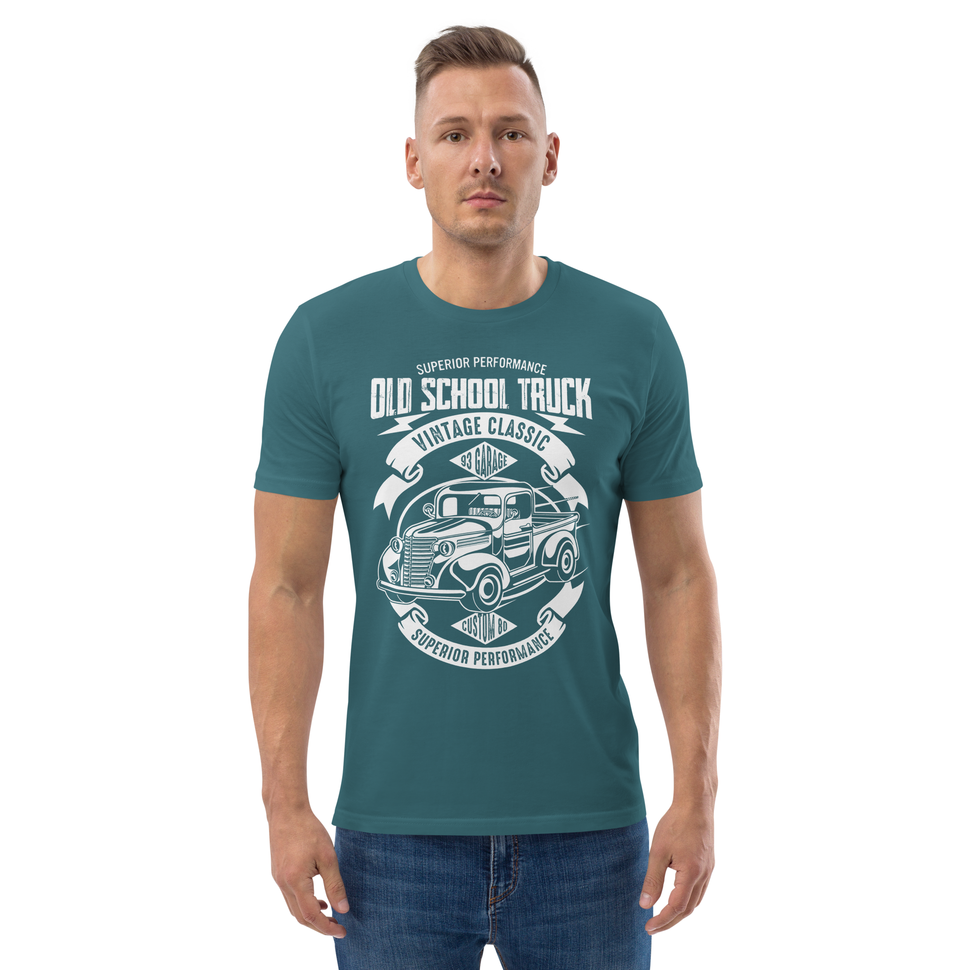 OLD SCHOOL TRUCK Unisex organic cotton t-shirt