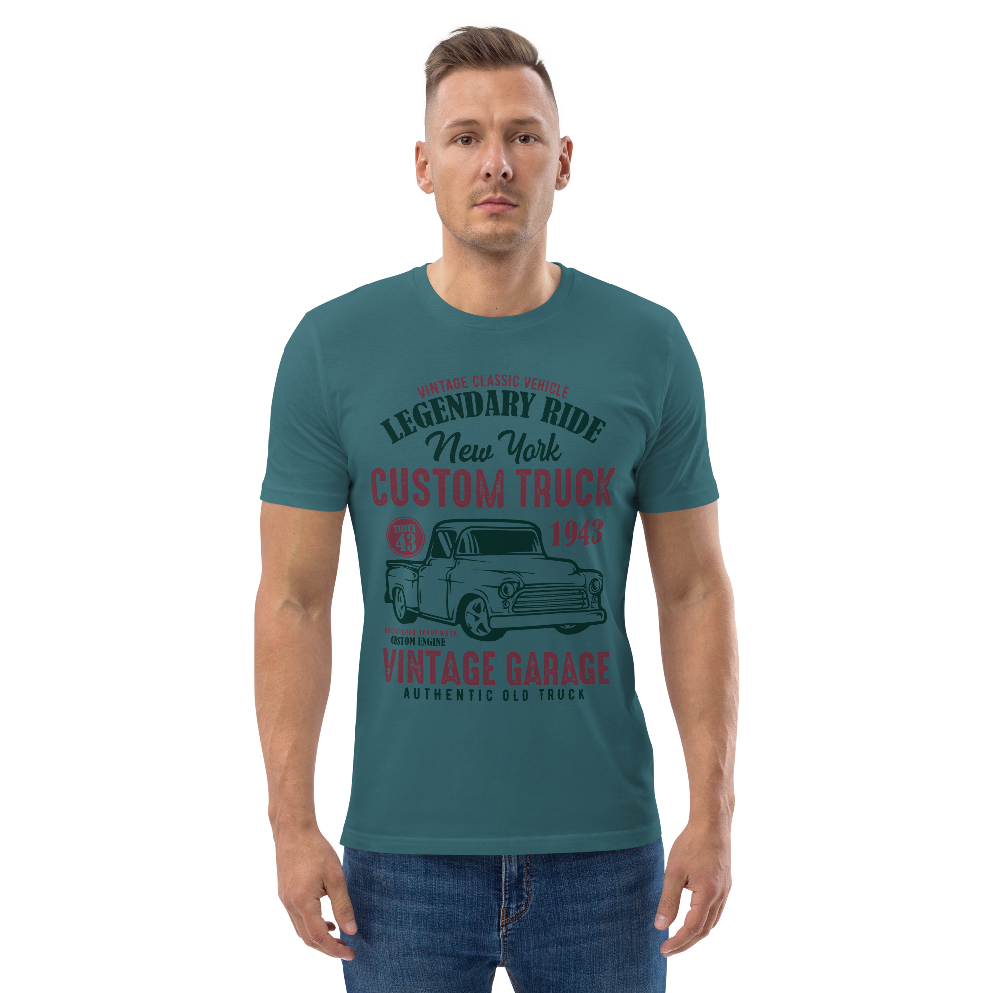 NEW YORK CUSTOM TRUCK Unisex-T-Shirt aus Bio-Baumwolle