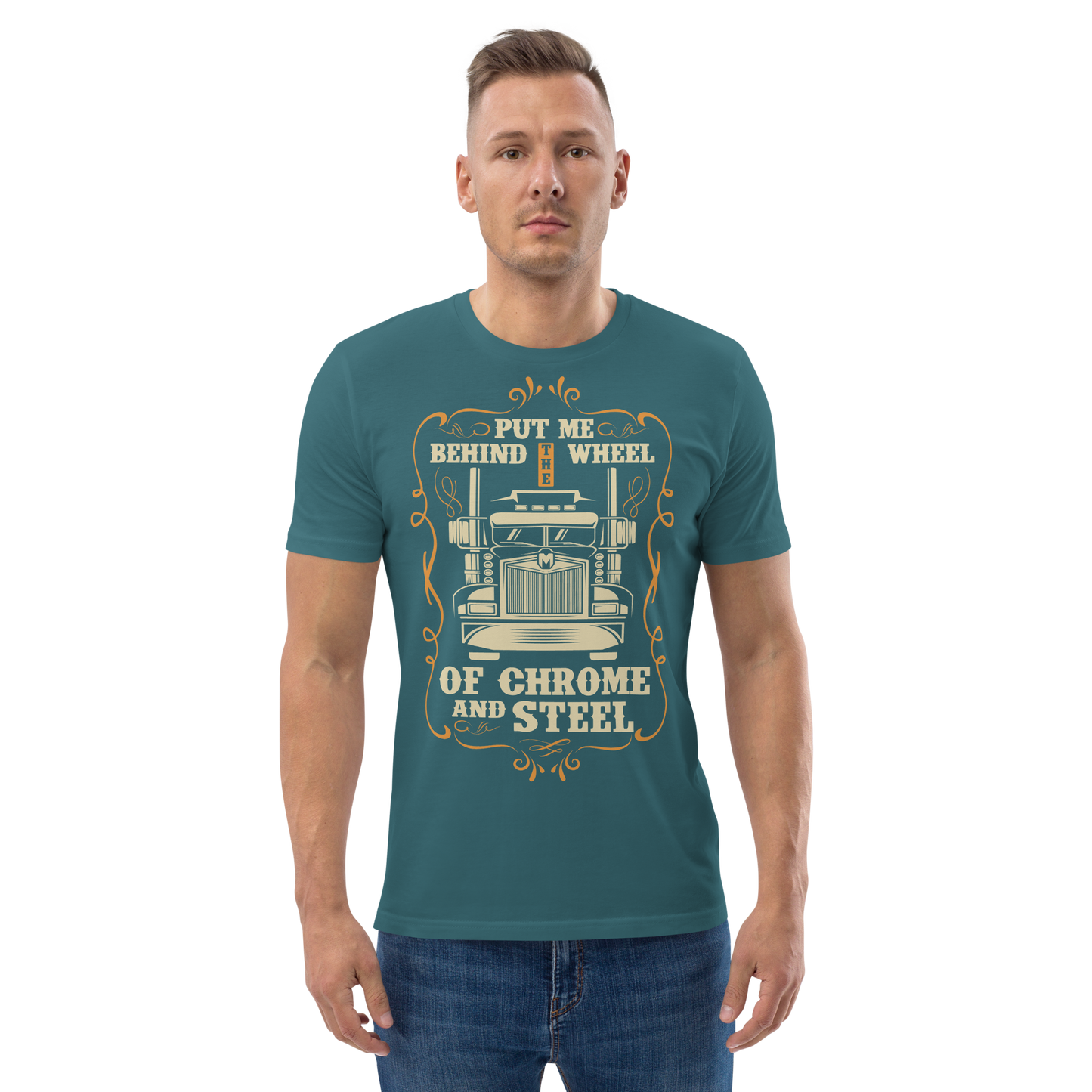 BEHIND THE WHEEL Unisex organic cotton t-shirt