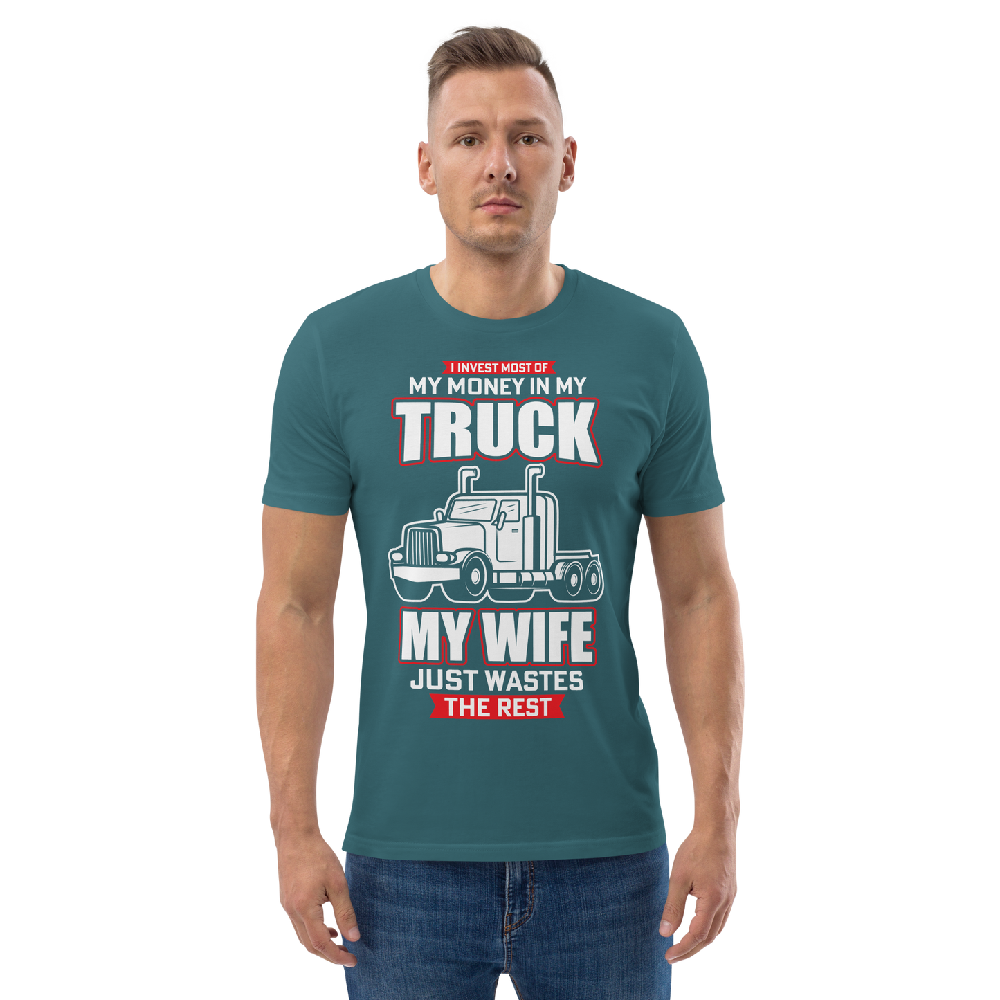 MY TRUCK & MY WIFE Unisex organic cotton t-shirt