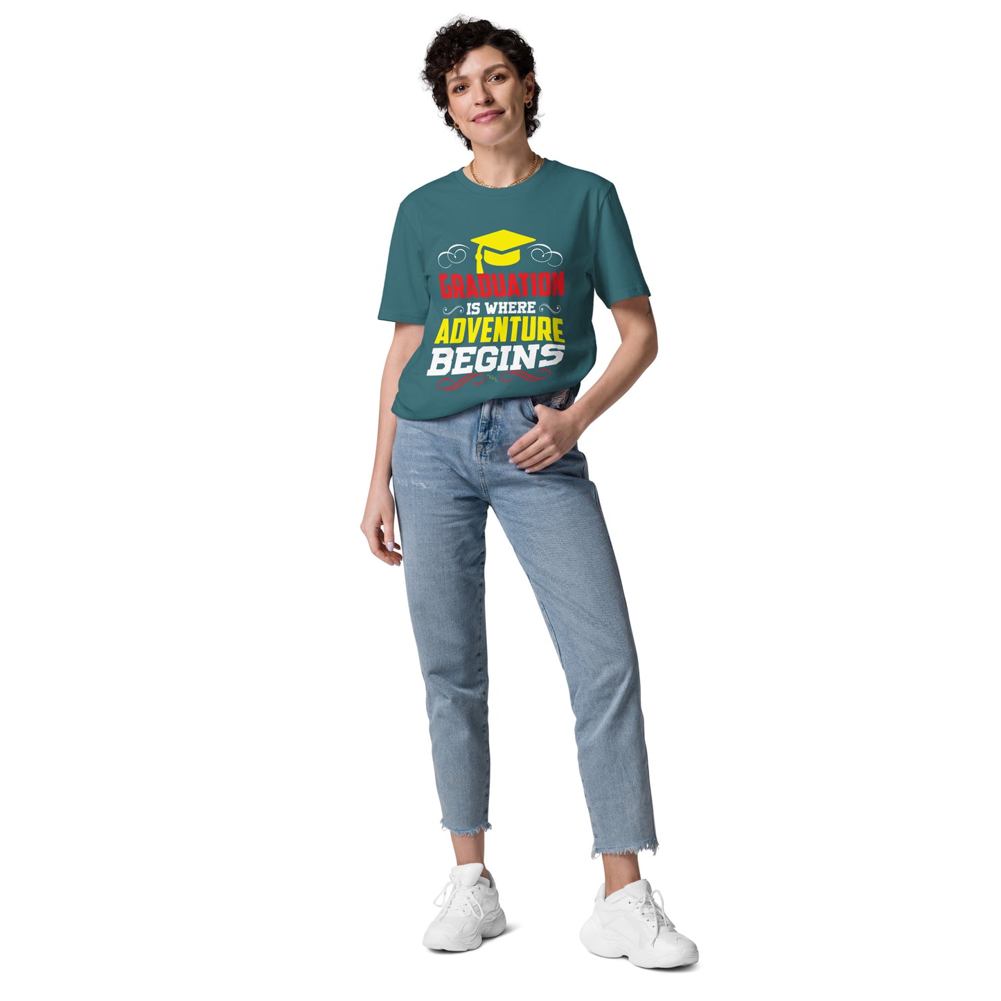 ADVENTURE BEGINS Unisex organic cotton t-shirt