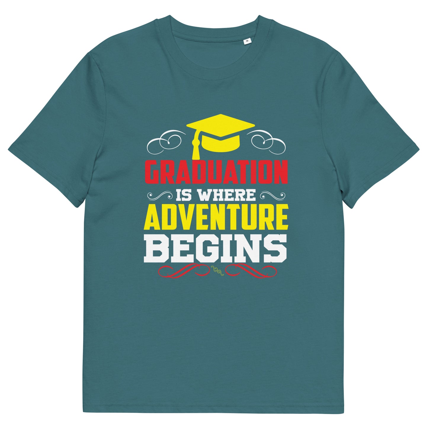 ADVENTURE BEGINS Unisex organic cotton t-shirt