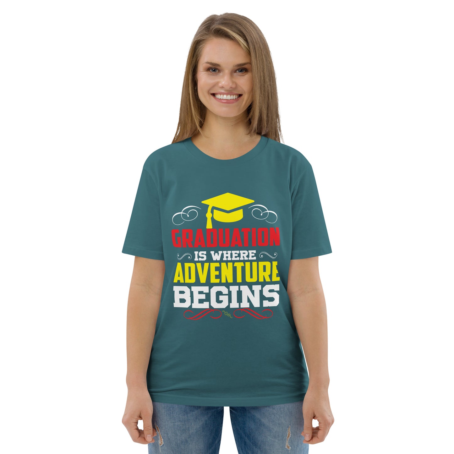 ADVENTURE BEGINS Unisex organic cotton t-shirt