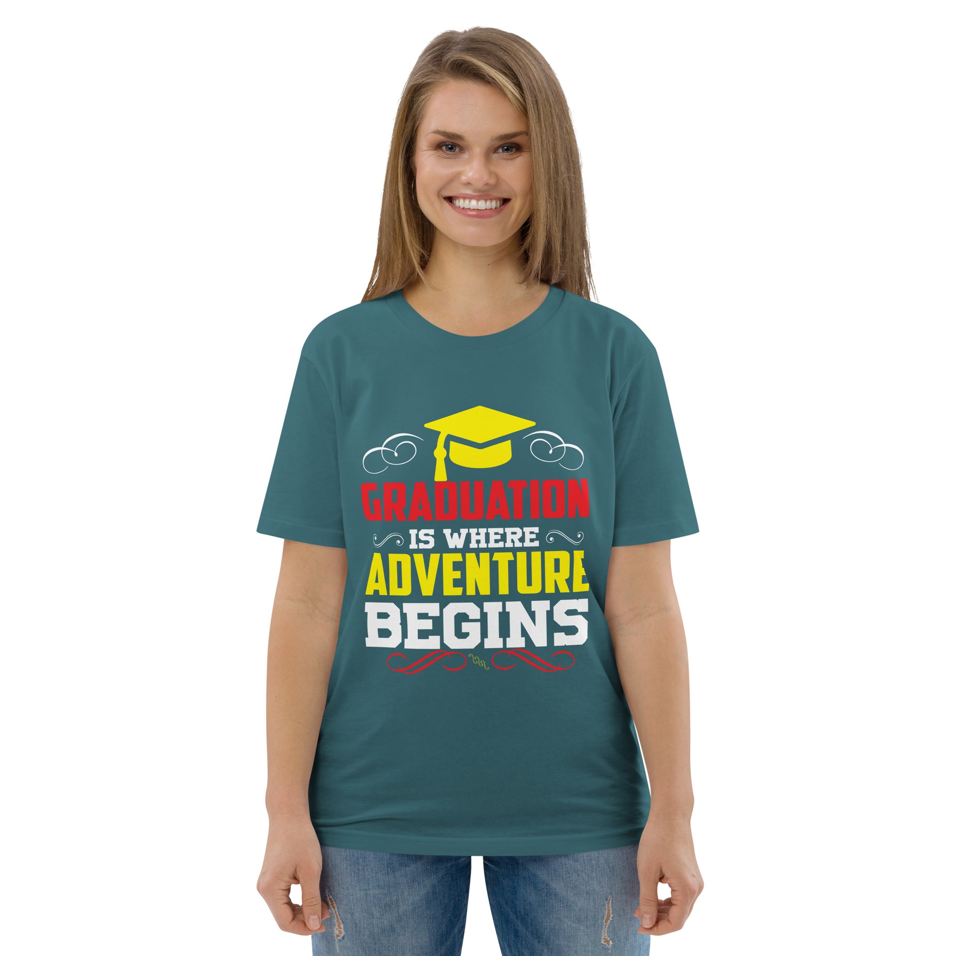 ADVENTURE BEGINS Unisex organic cotton t-shirt