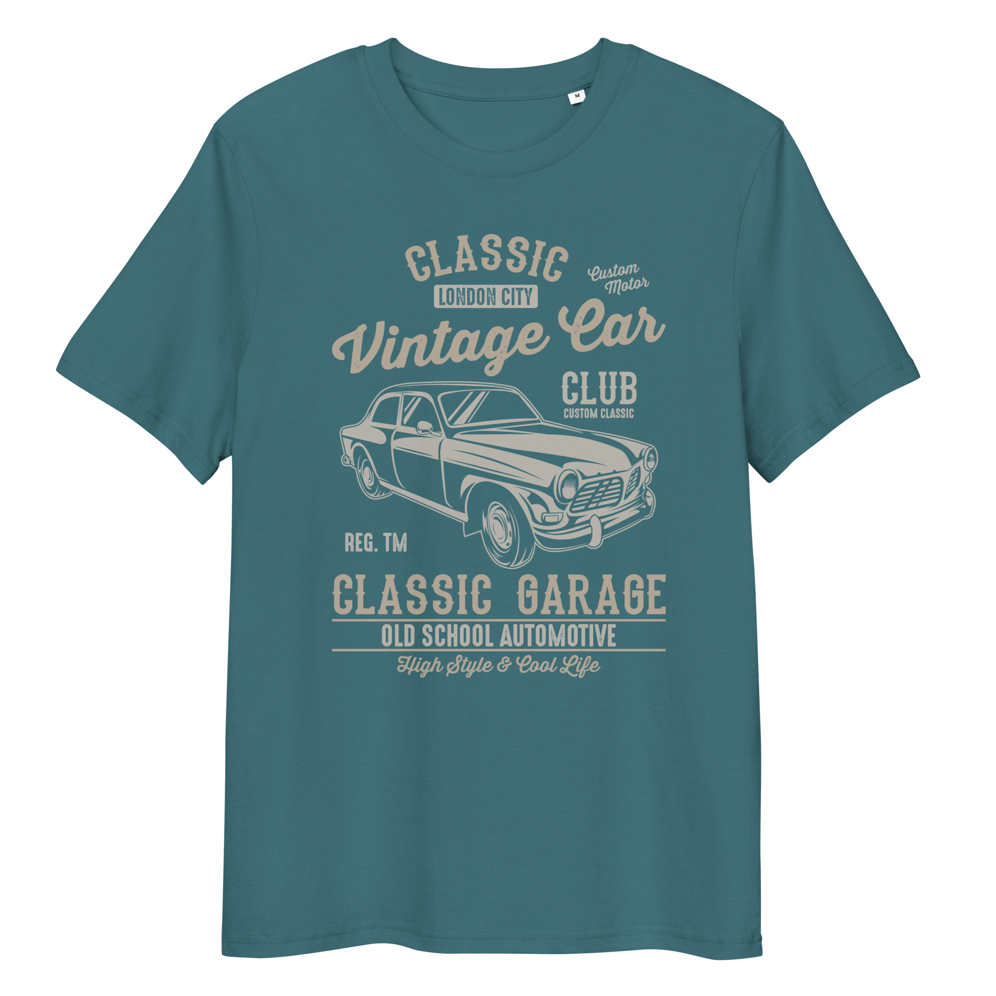 LONDON VINTAGE CAR Unisex organic cotton t-shirt