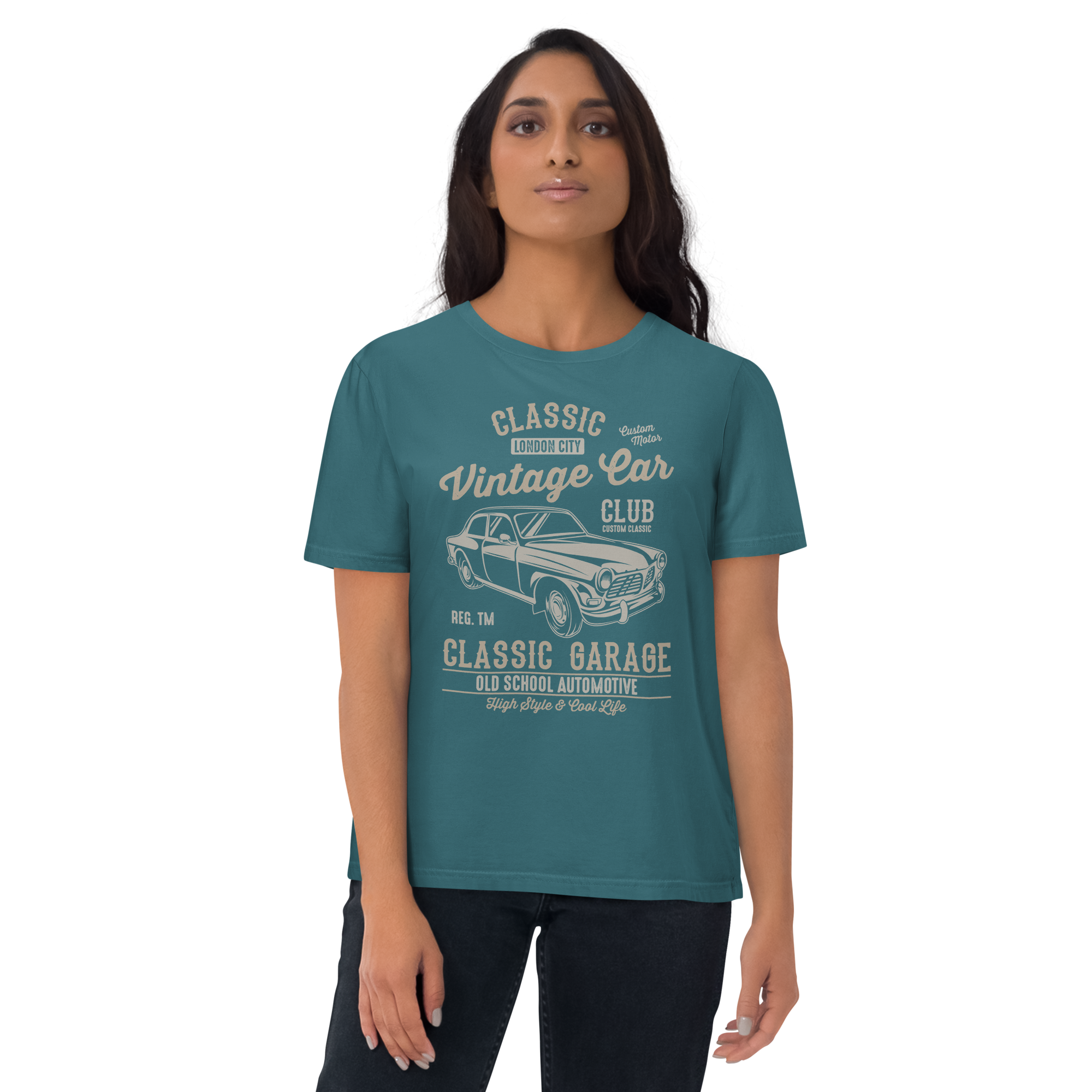 LONDON VINTAGE CAR Unisex organic cotton t-shirt