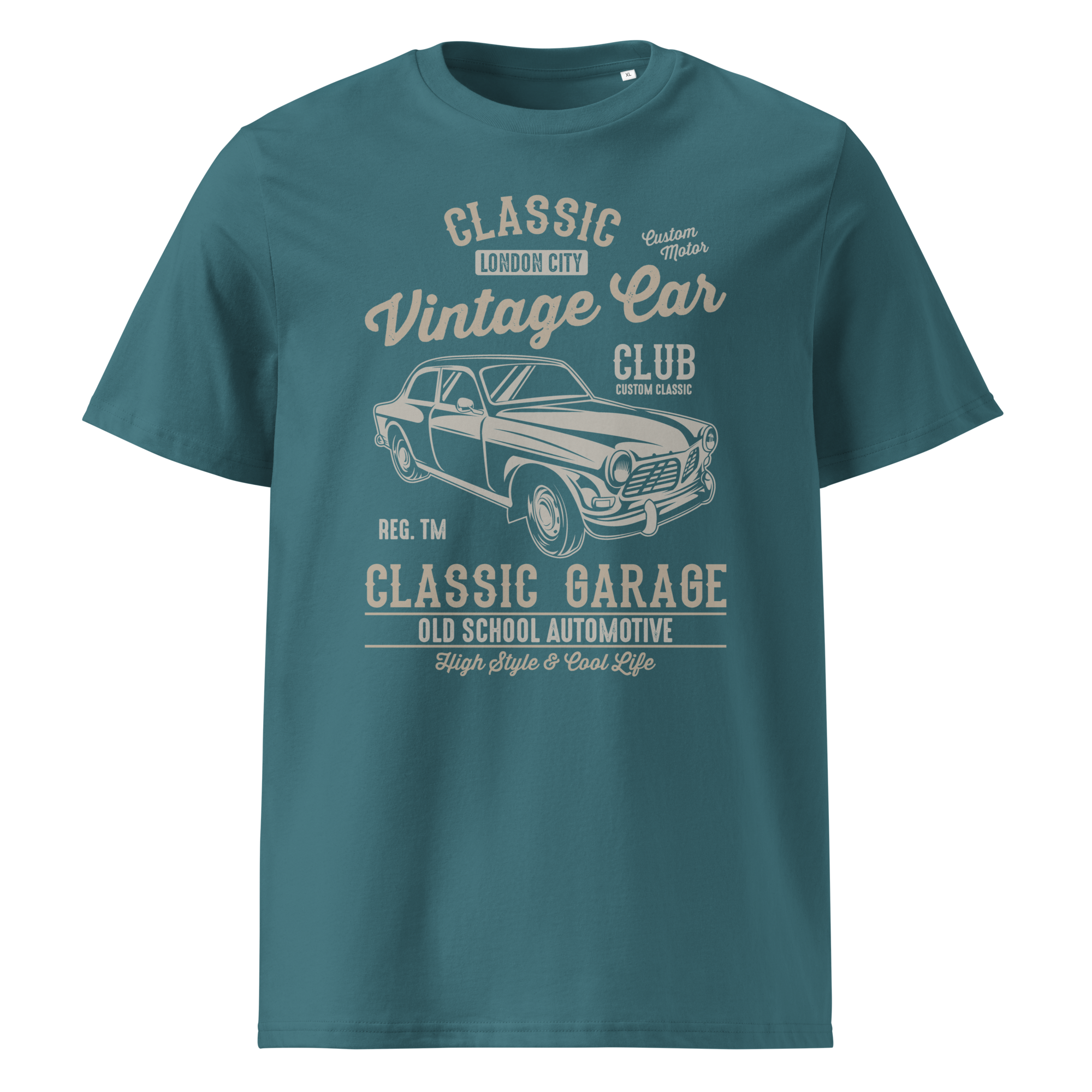 LONDON VINTAGE CAR Unisex-T-Shirt aus Bio-Baumwolle