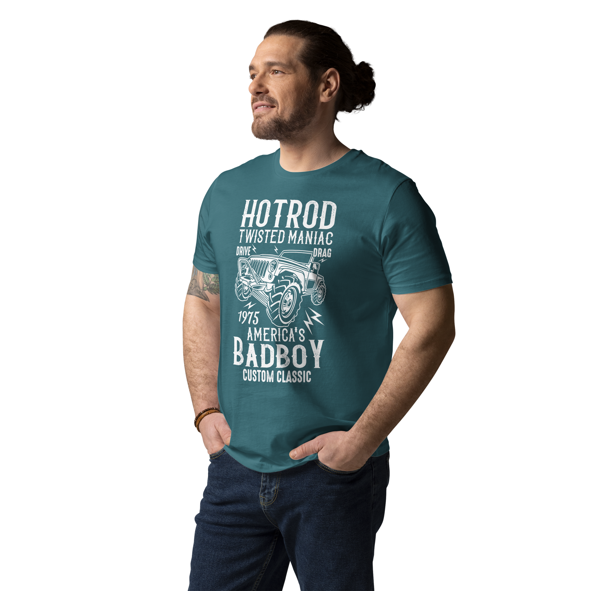 HOTROD BADBOY Unisex-T-Shirt aus Bio-Baumwolle