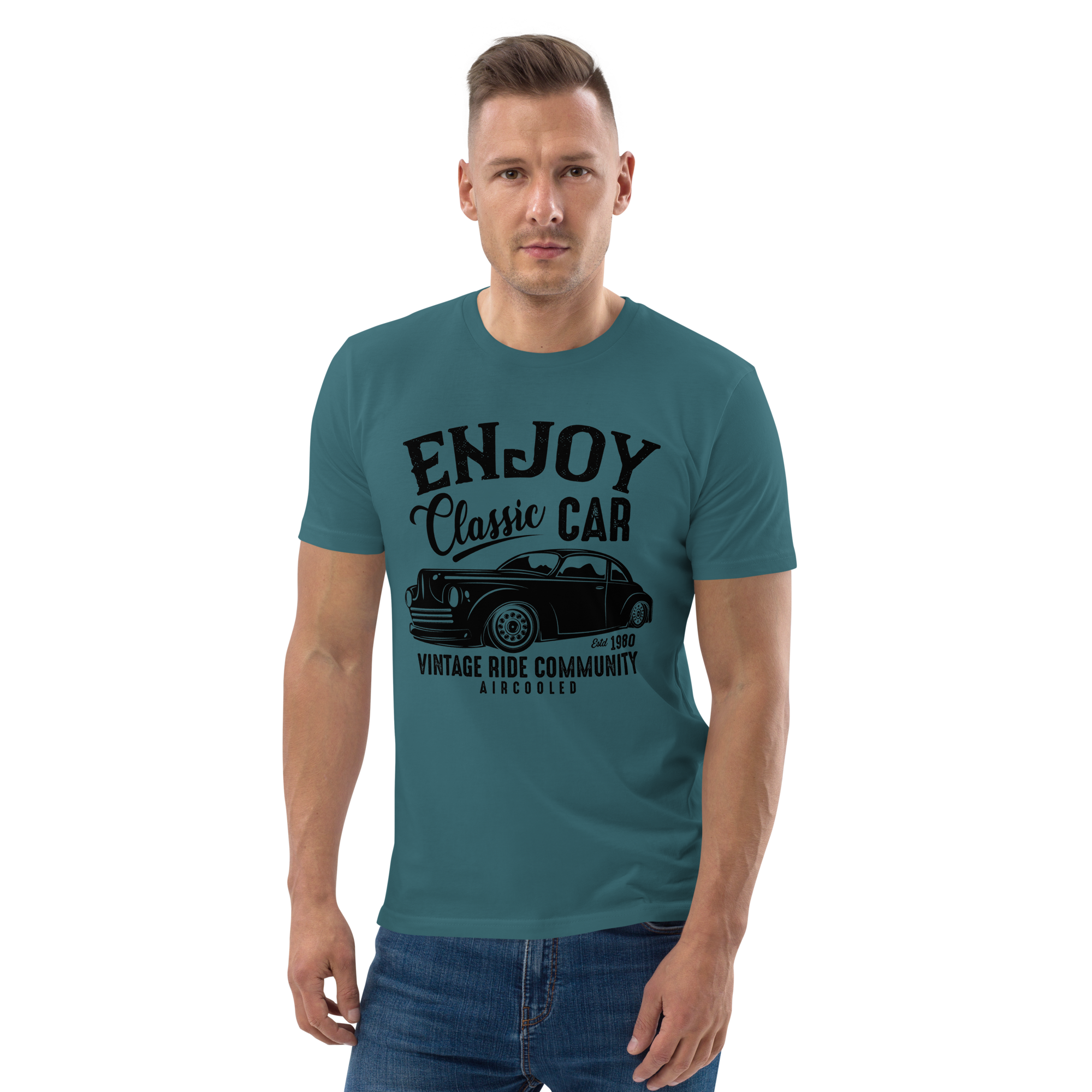 ENJOY CLASSIC CAR Unisex T-Shirt aus Bio-Baumwolle