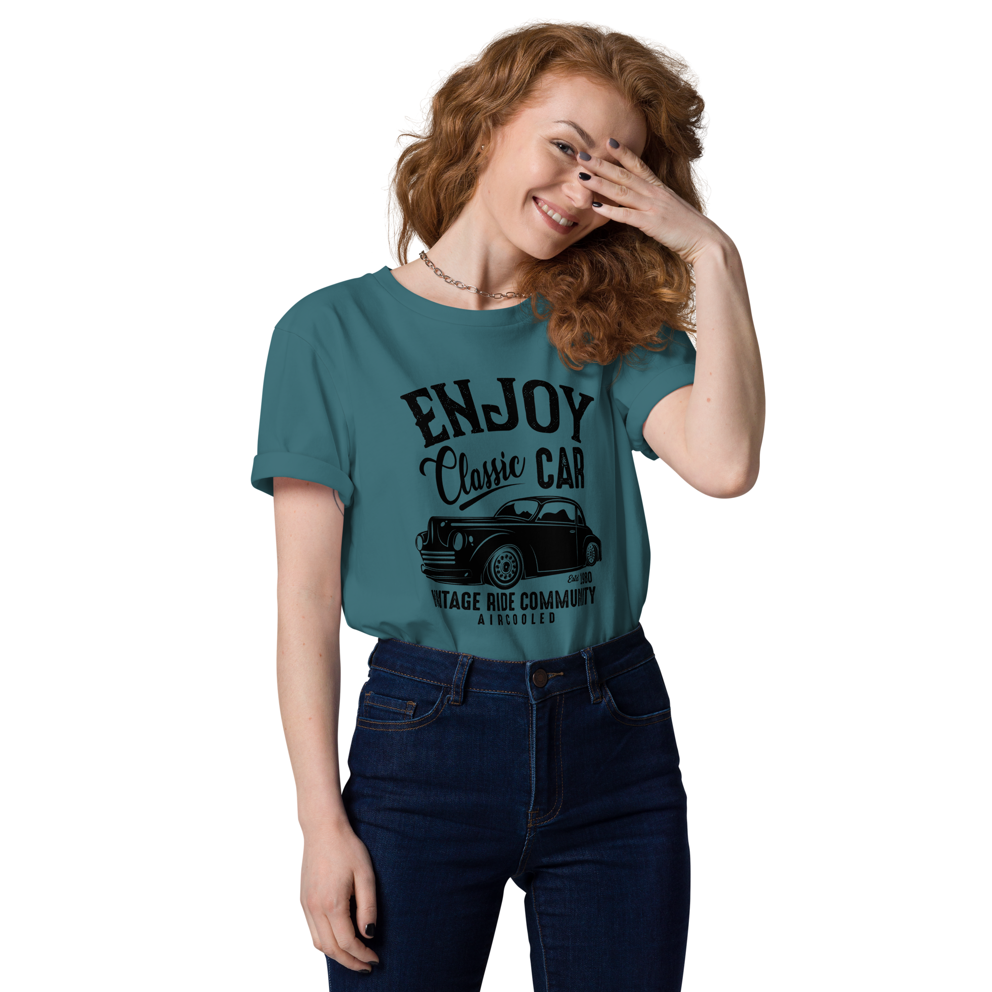ENJOY CLASSIC CAR Unisex T-Shirt aus Bio-Baumwolle