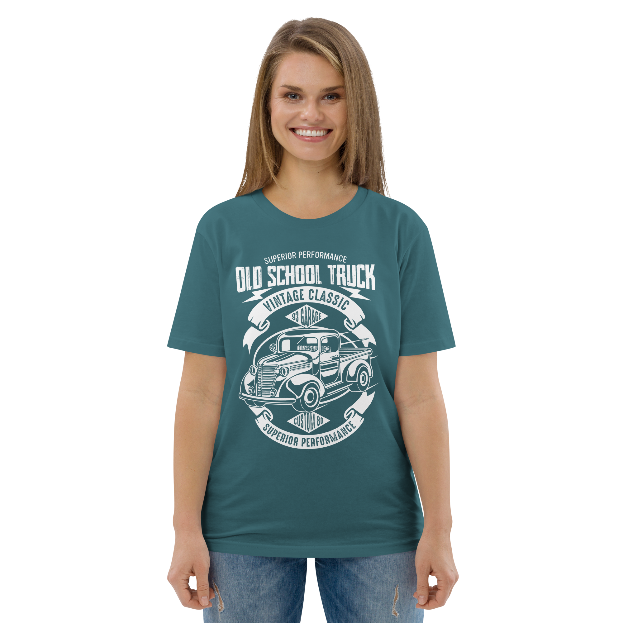OLD SCHOOL TRUCK Unisex organic cotton t-shirt