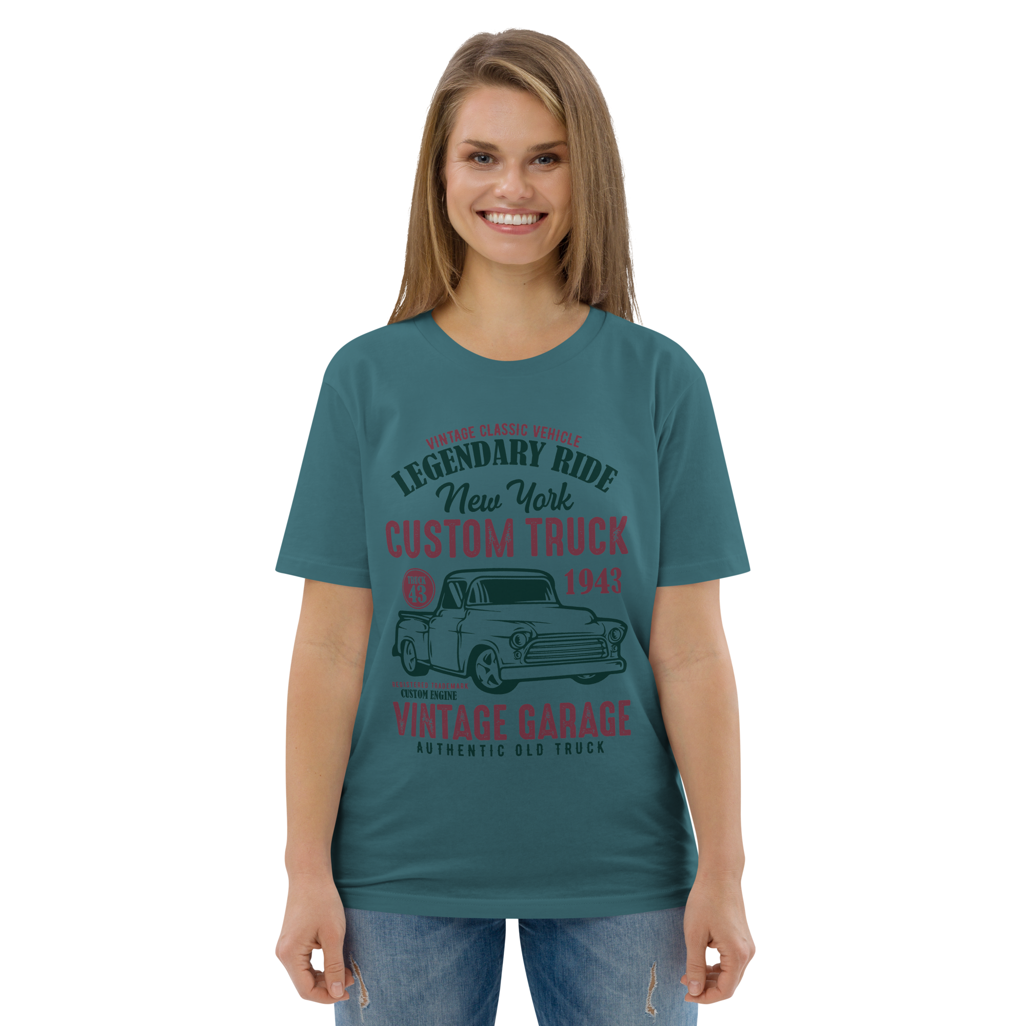 NEW YORK CUSTOM TRUCK Unisex-T-Shirt aus Bio-Baumwolle
