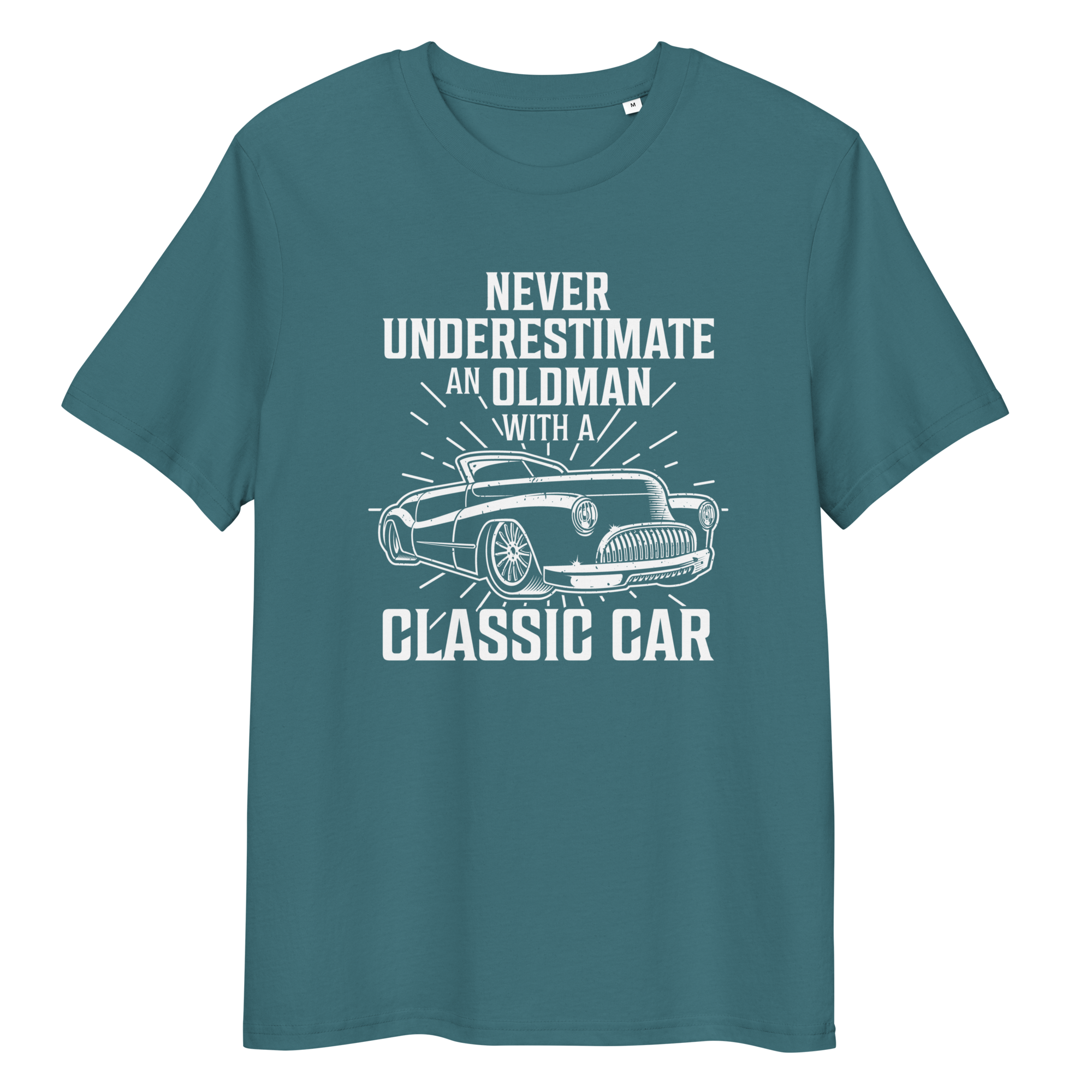 OLDMAN WITH A CLASSIC CAR unisex t-shirt