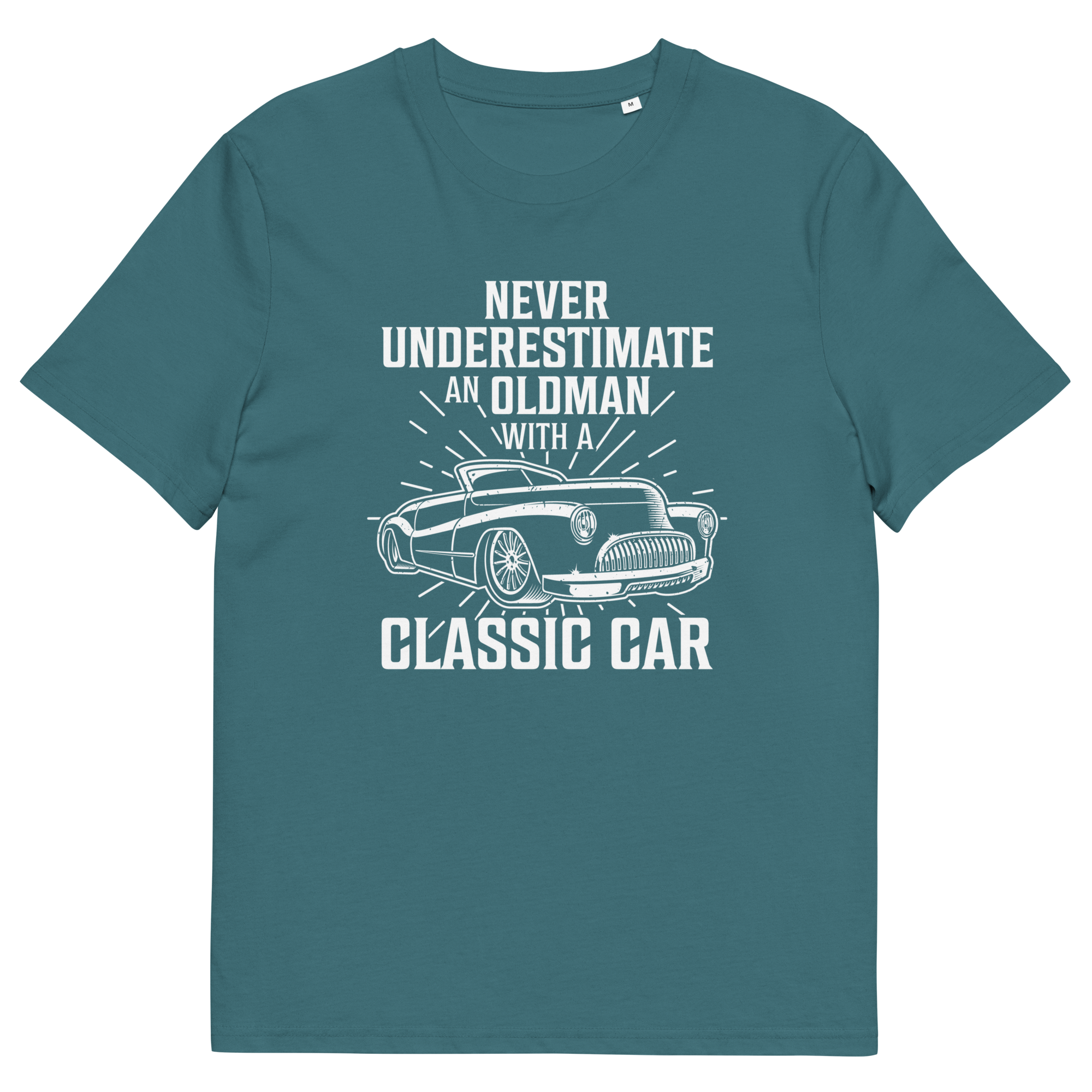 OLDMAN WITH A CLASSIC CAR unisex t-shirt