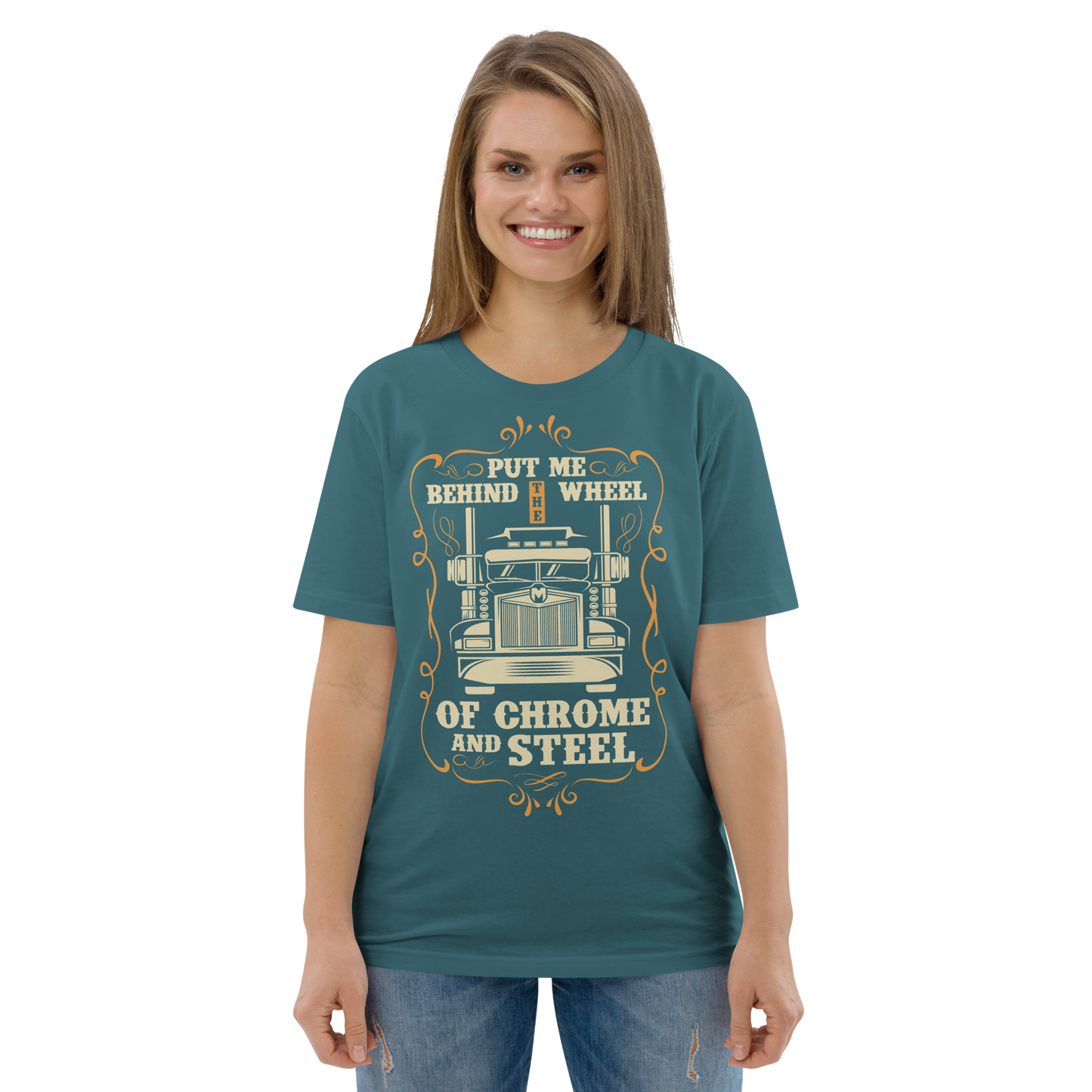 BEHIND THE WHEEL Unisex organic cotton t-shirt