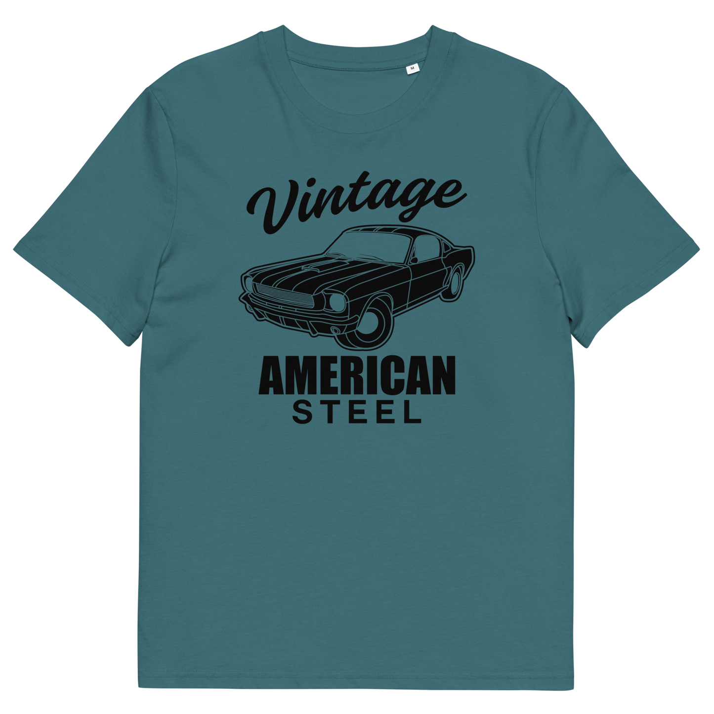 VINTAGE AMERICAN STEEL Unisex organic cotton t-shirt