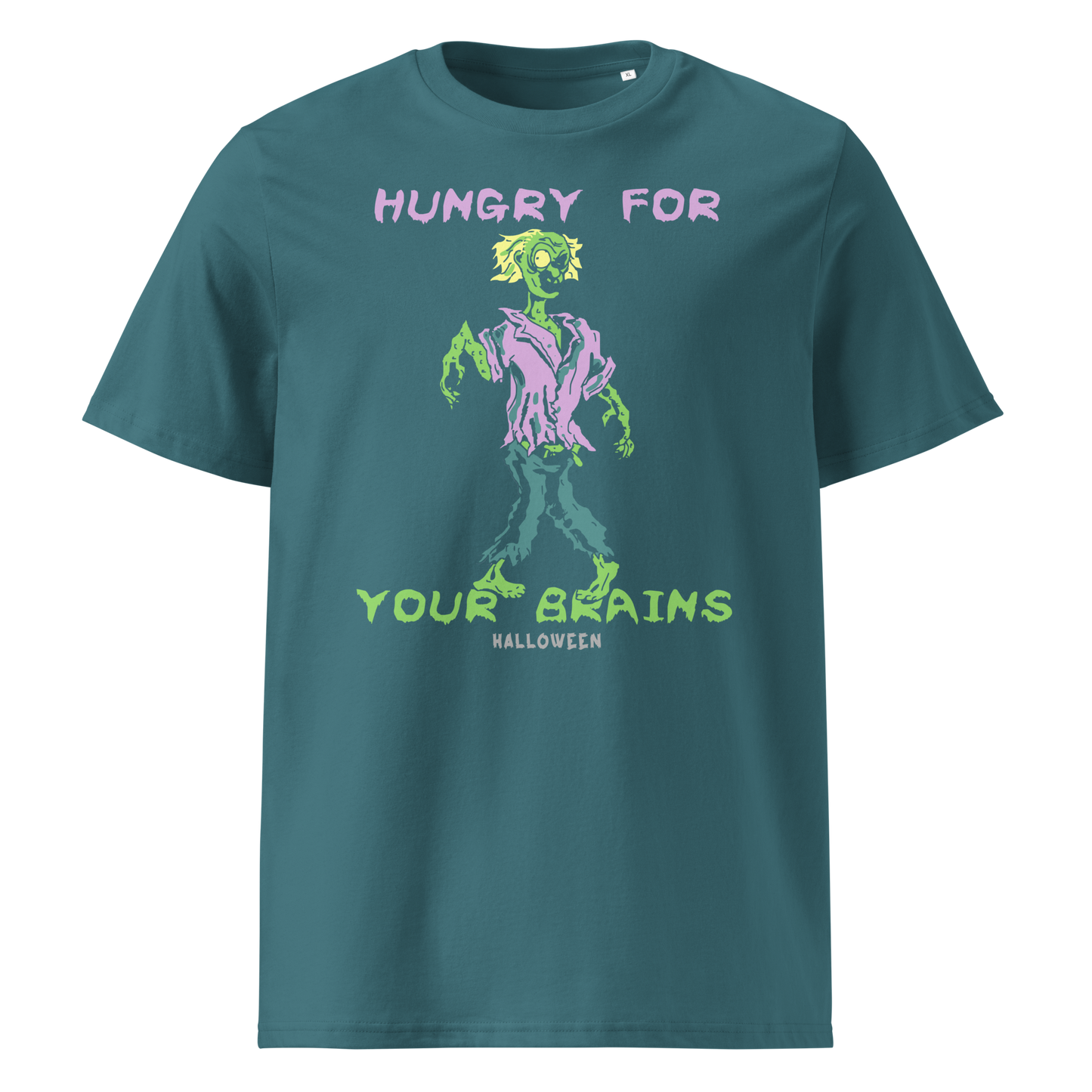 HUNGRY FOR YOUR BRAINS unisex organic cotton t-shirt