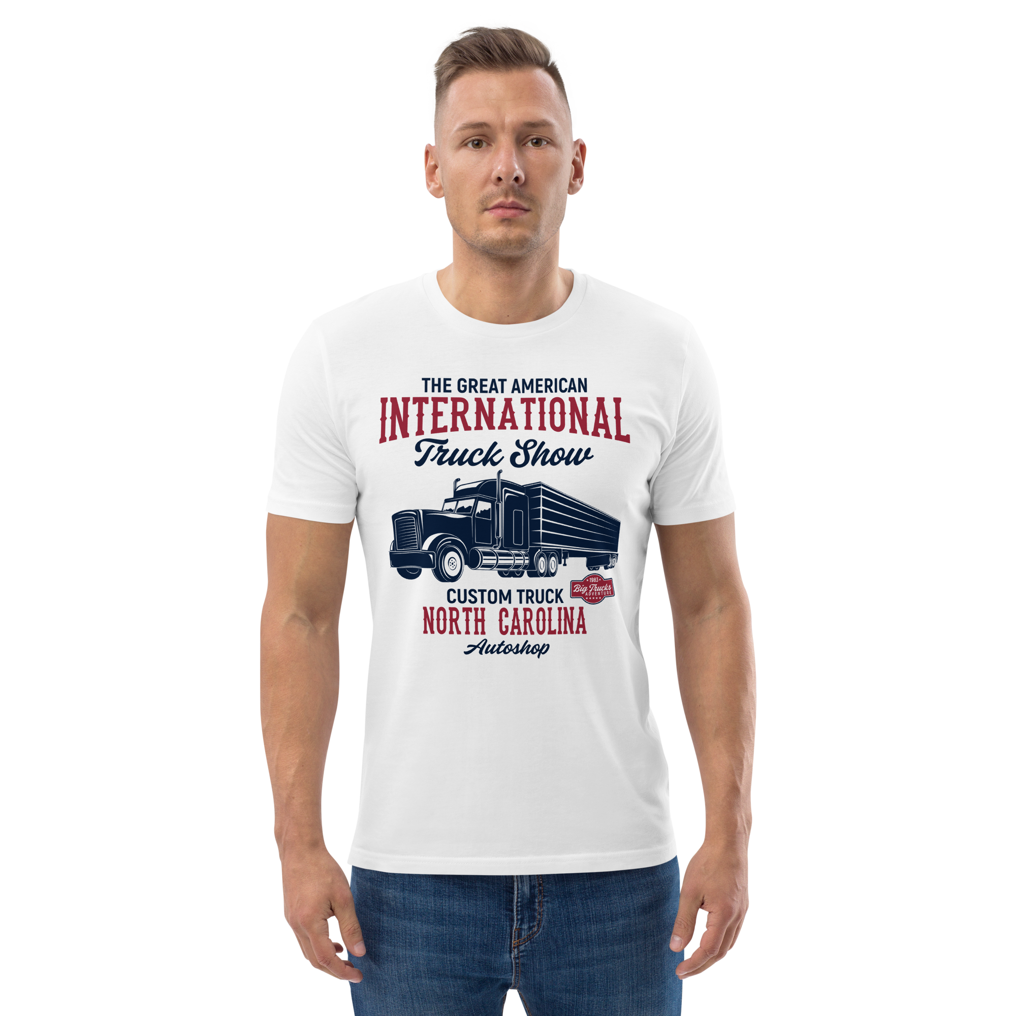 INTERNATIONAL TRUCK SHOW Unisex-T-Shirt aus Bio-Baumwolle