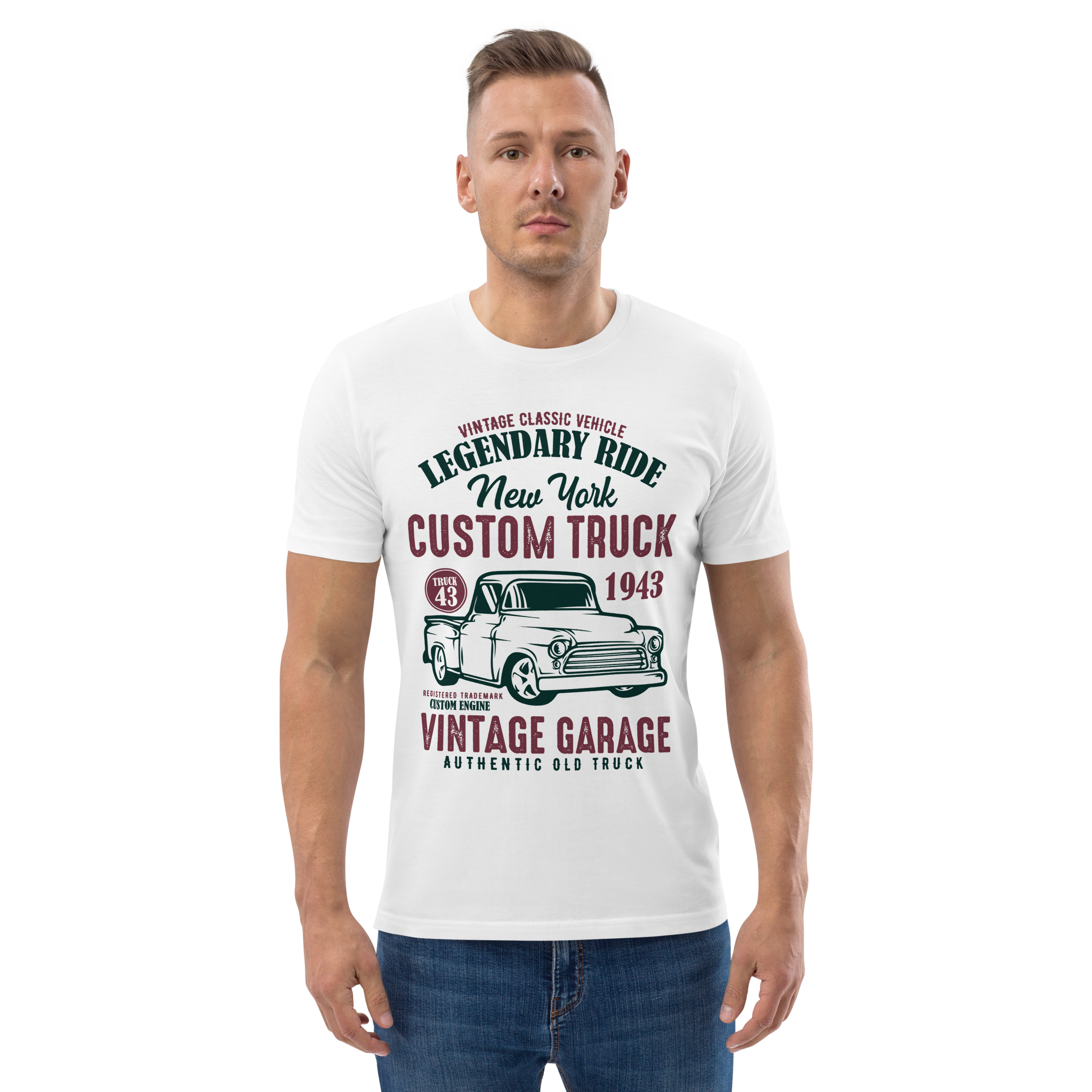 NEW YORK CUSTOM TRUCK Unisex-T-Shirt aus Bio-Baumwolle