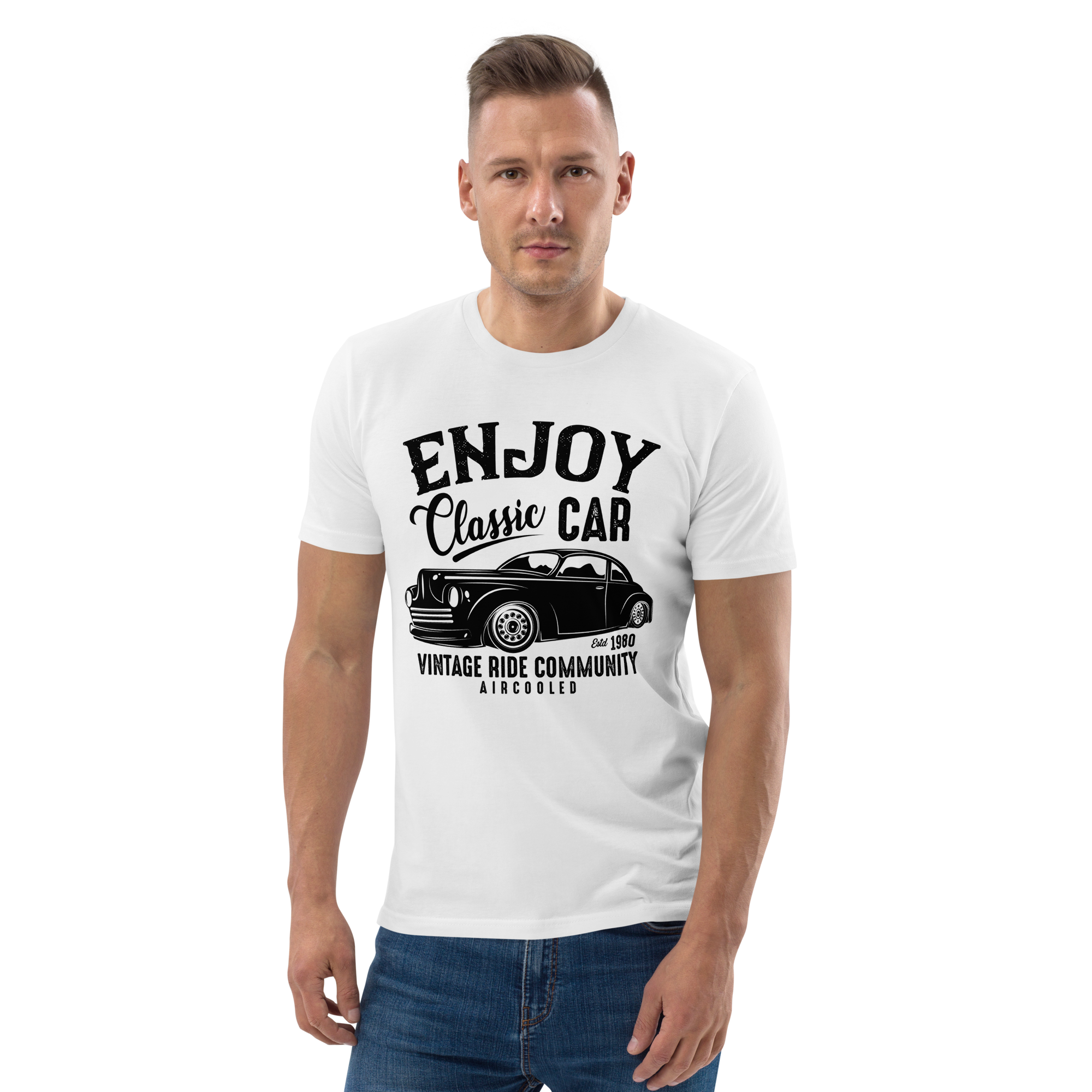ENJOY CLASSIC CAR Unisex T-Shirt aus Bio-Baumwolle