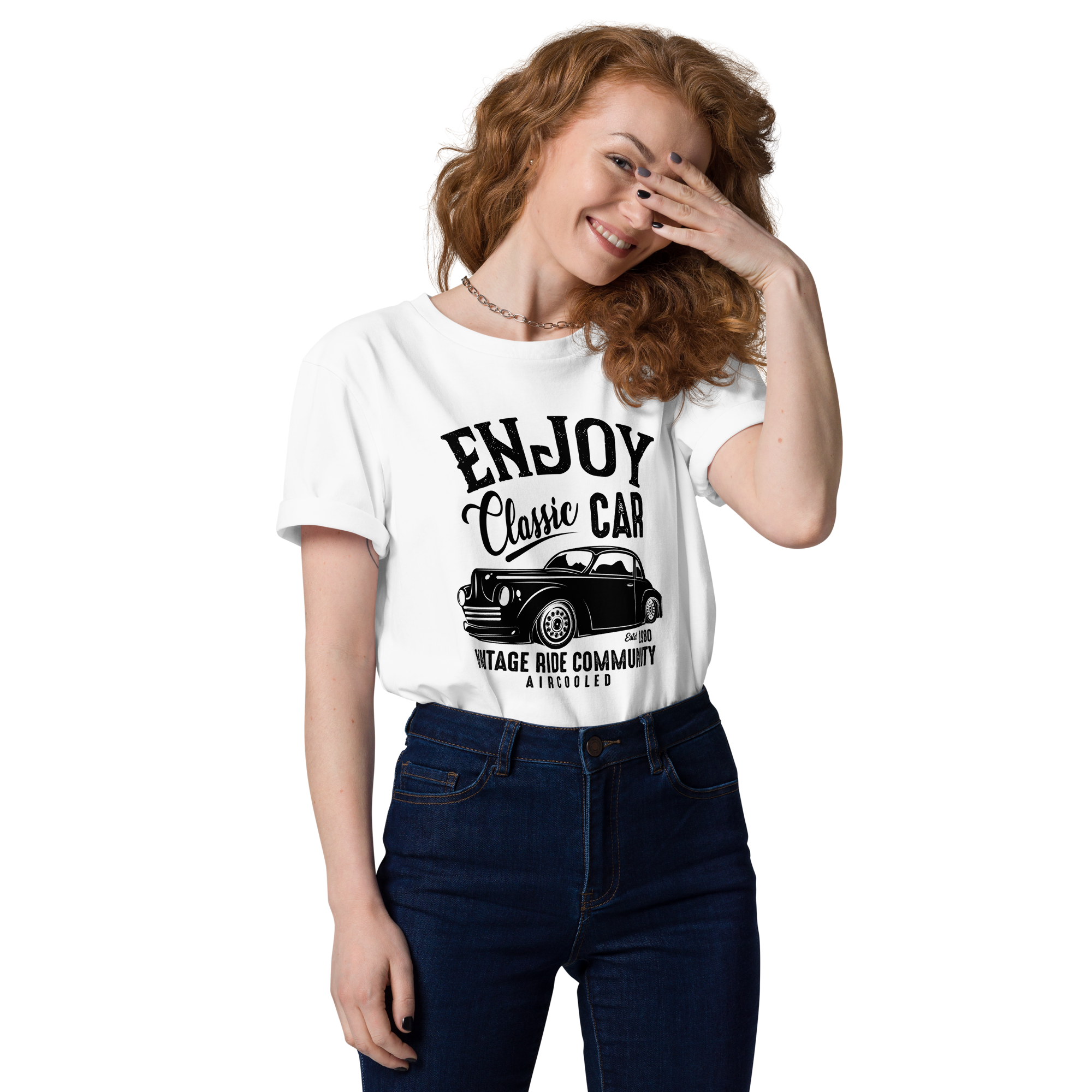 ENJOY CLASSIC CAR Unisex T-Shirt aus Bio-Baumwolle