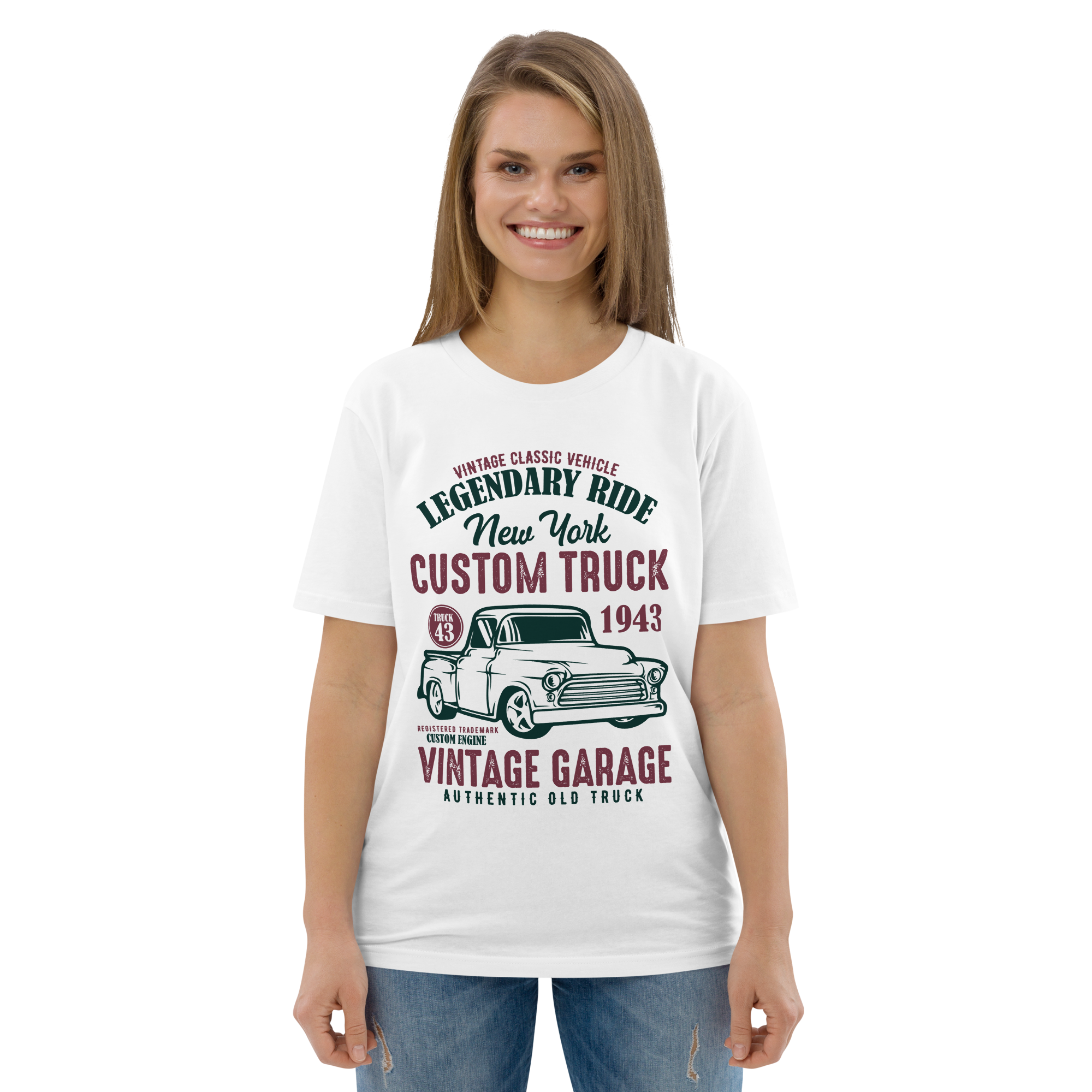 NEW YORK CUSTOM TRUCK Unisex-T-Shirt aus Bio-Baumwolle