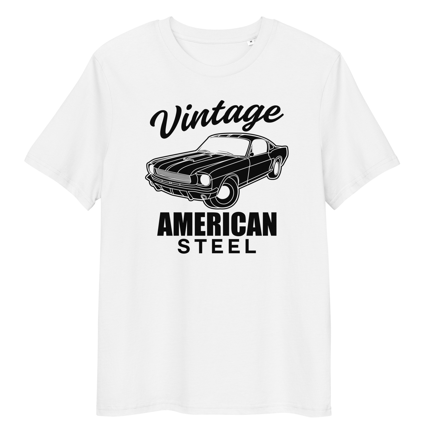 VINTAGE AMERICAN STEEL Unisex organic cotton t-shirt