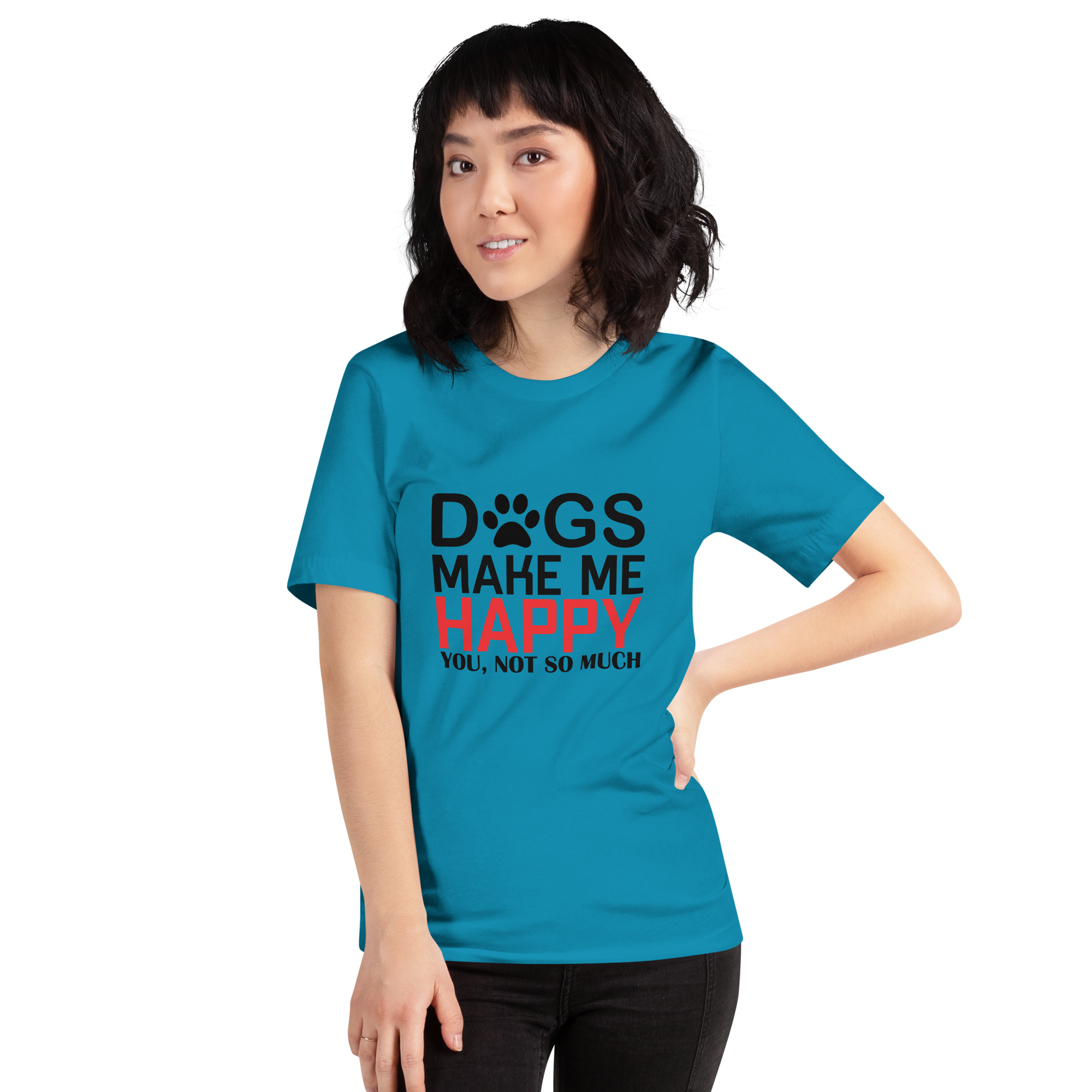 DOGS MAKE ME HAPPY unisex t-shirt