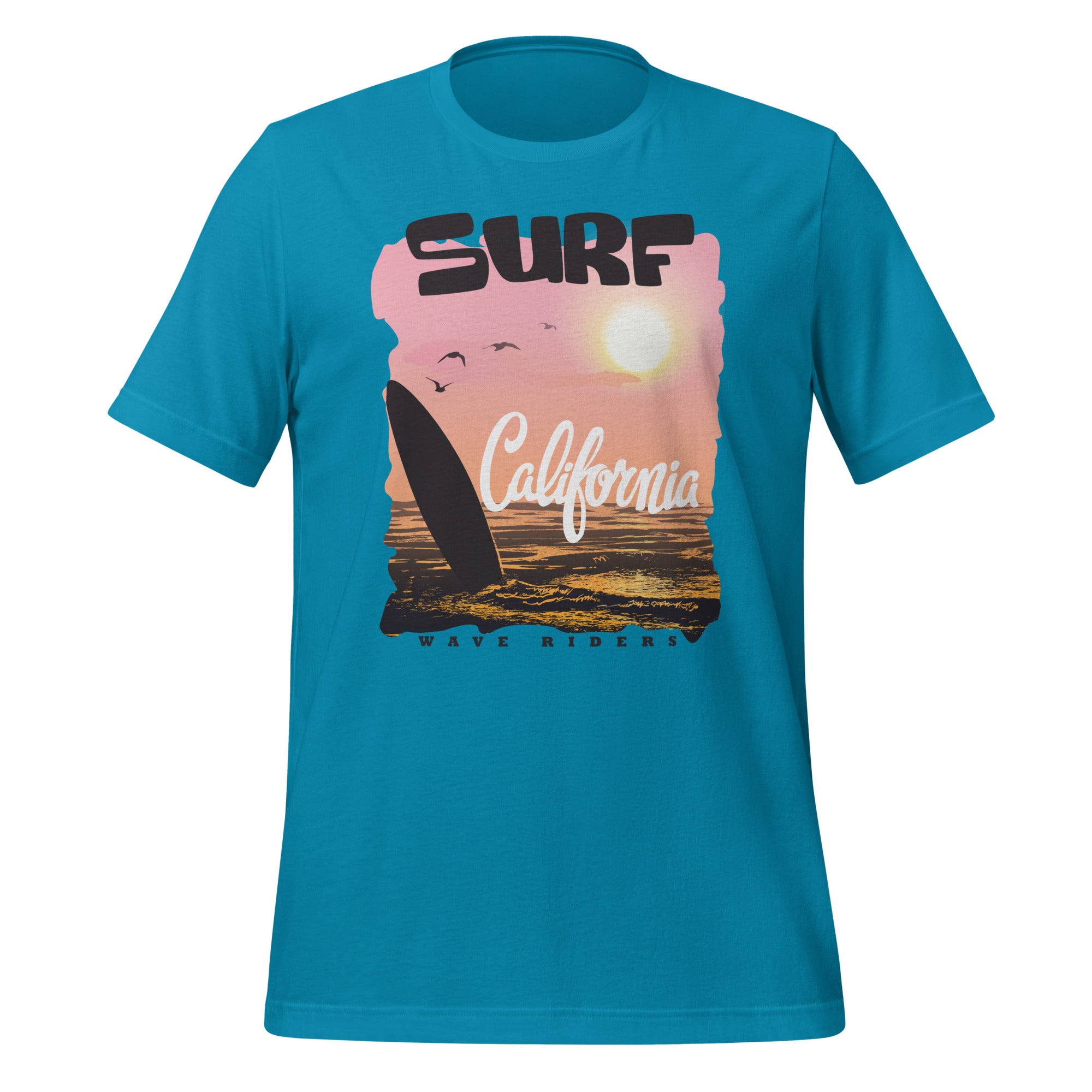 Camiseta unisex de la serie de verano SURF CALIFORNIA