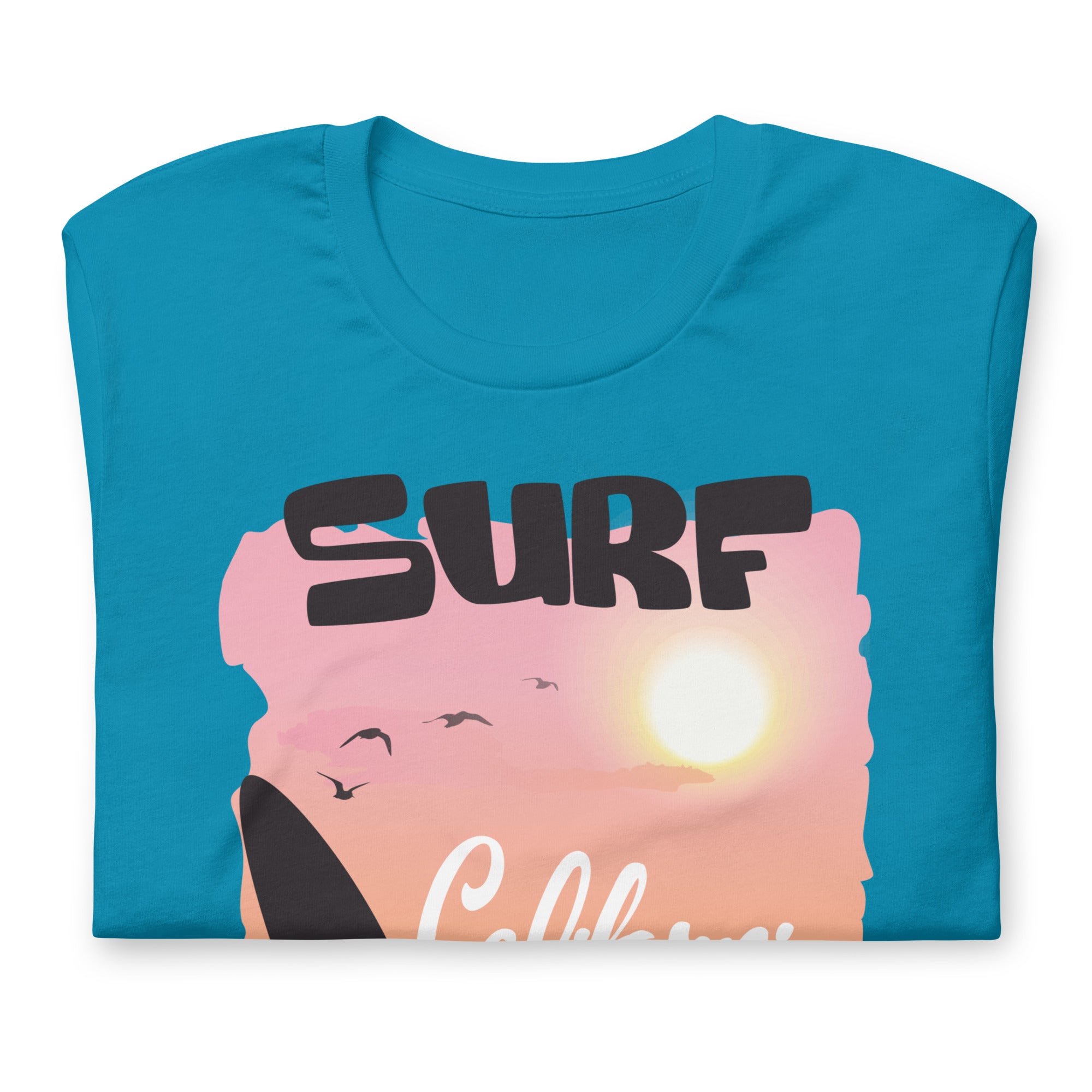 Camiseta unisex de la serie de verano SURF CALIFORNIA