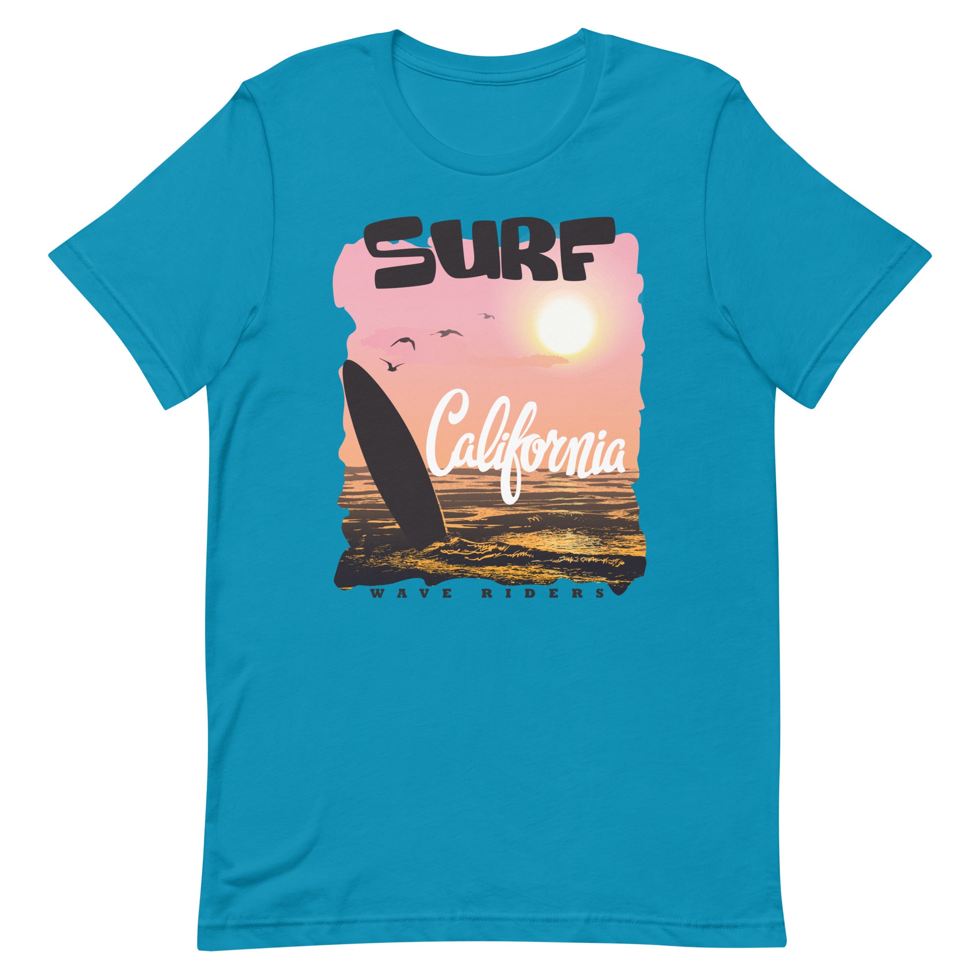 Camiseta unisex de la serie de verano SURF CALIFORNIA